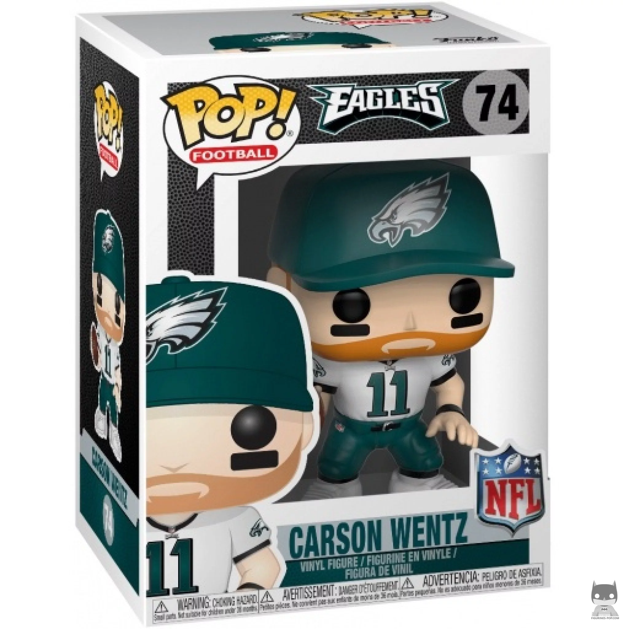 Figura Funko Pop! Carson Wentz en su caja