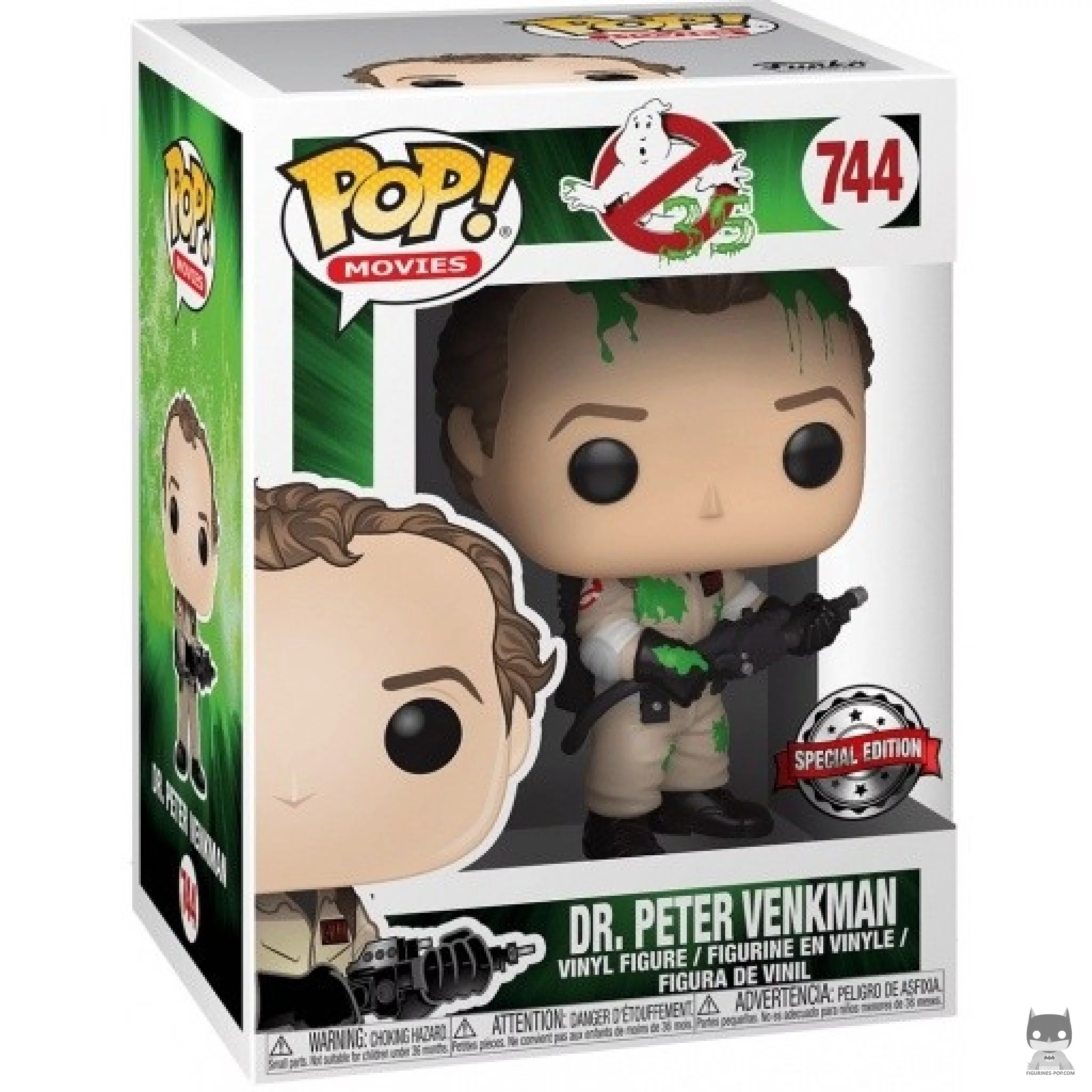 Figura Funko Pop! Dr. Peter Venkman cubierto de babas en su caja