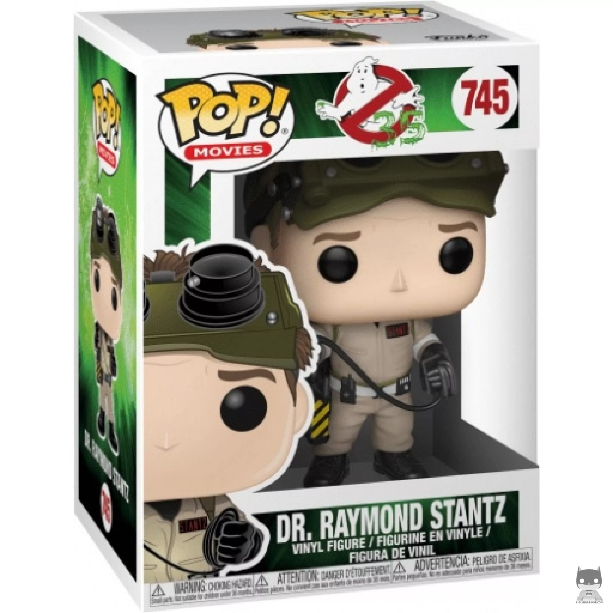 Figura Funko Pop! Dr. Raymond Stantz en su caja