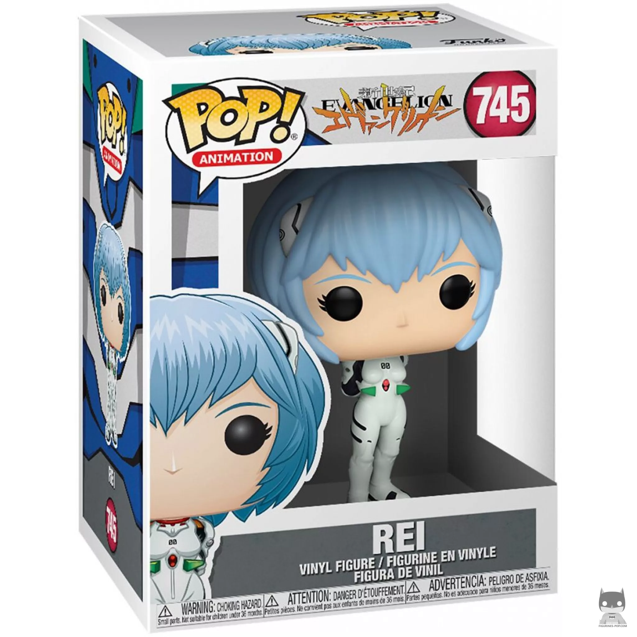 Figura Funko Pop! Rei Ayanami en su caja