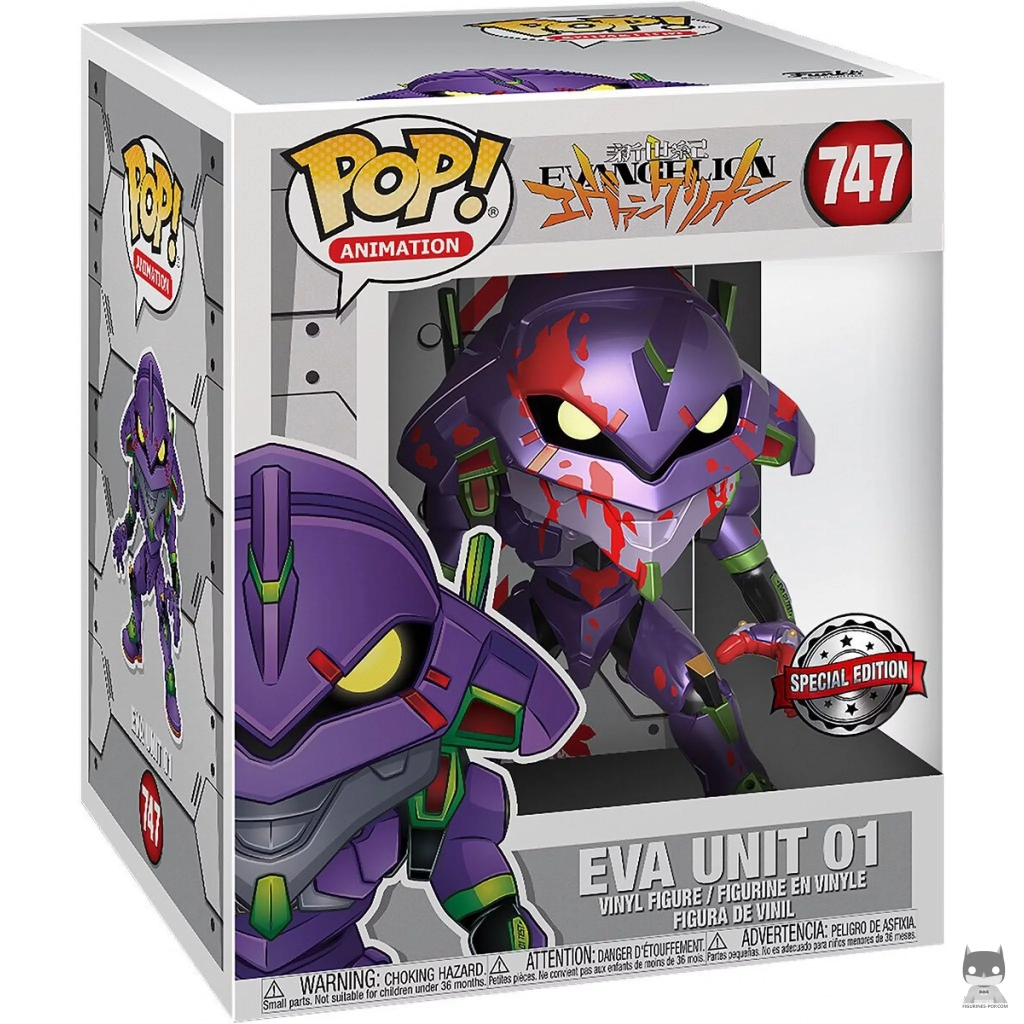 Figura Funko Pop! Eva Unidad 01 (Ensangrentado & Supersized) en su caja