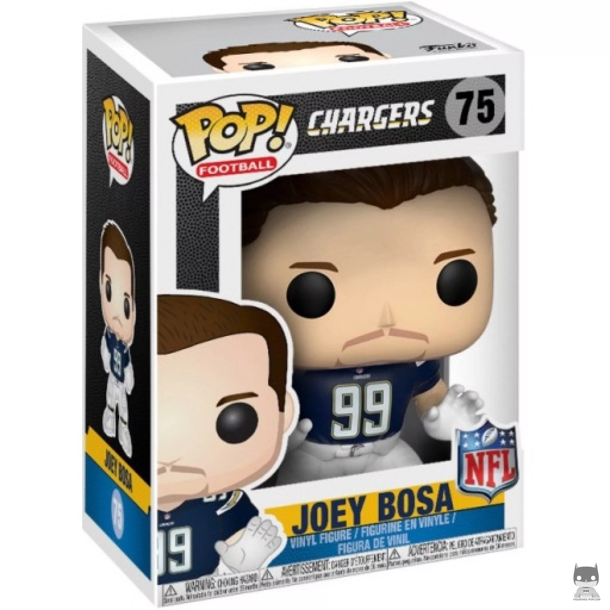 Figura Funko Pop! Joey Bosa (Chargers local) en su caja