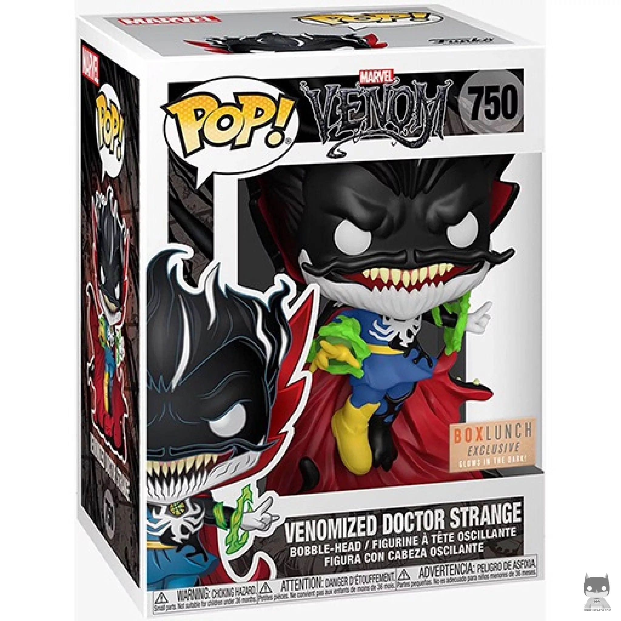 Figura Funko Pop! Doctor Strange venomizado en su caja