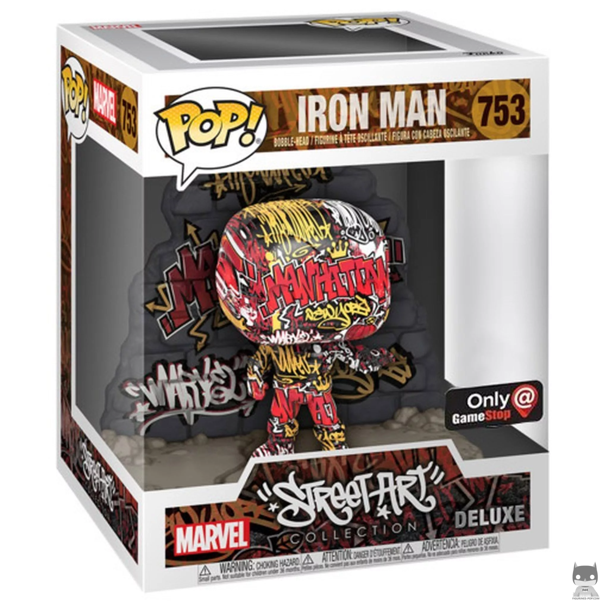 Figura Funko Pop! Iron Man Street Art en su caja
