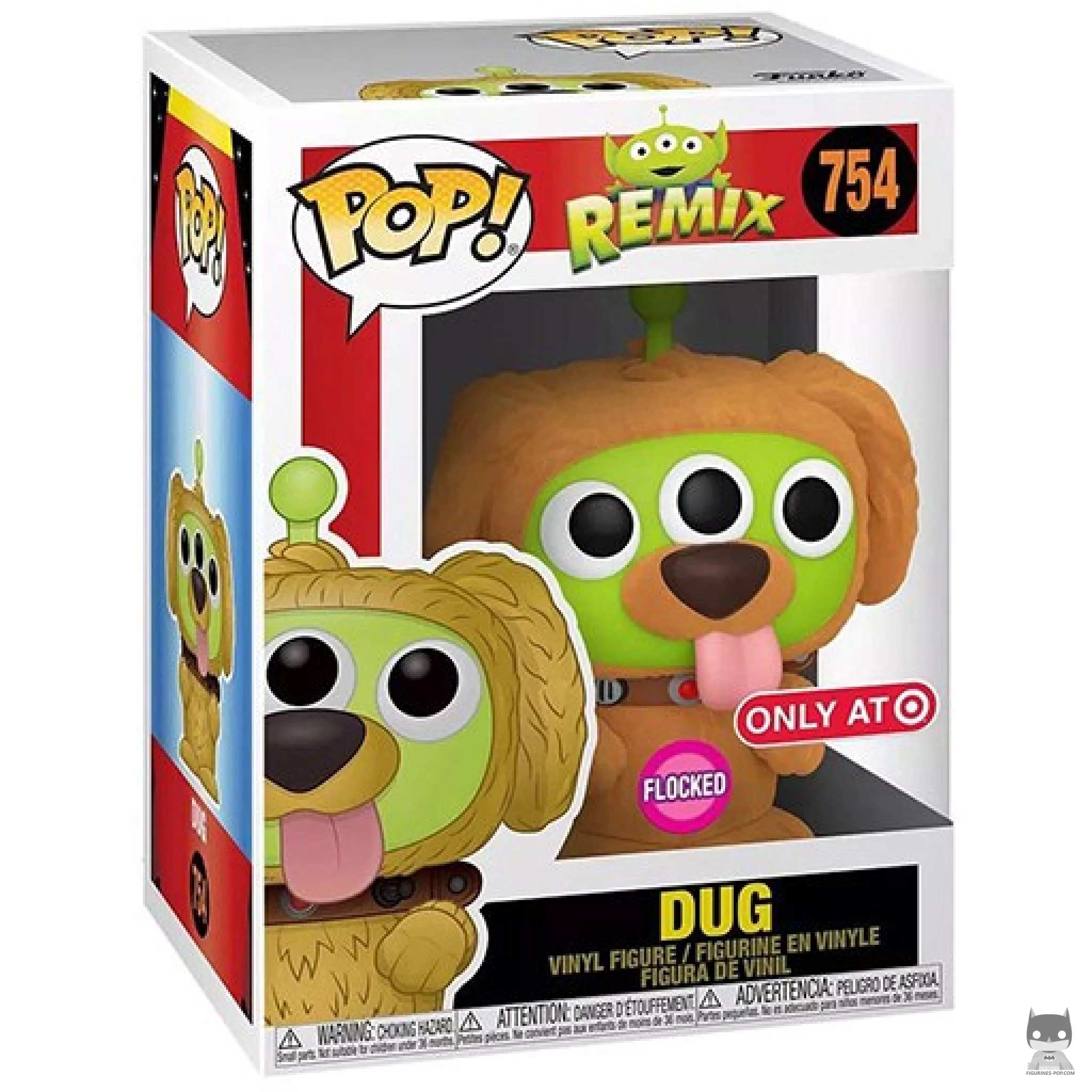 Figura Funko Pop! Dug (Flocado) en su caja