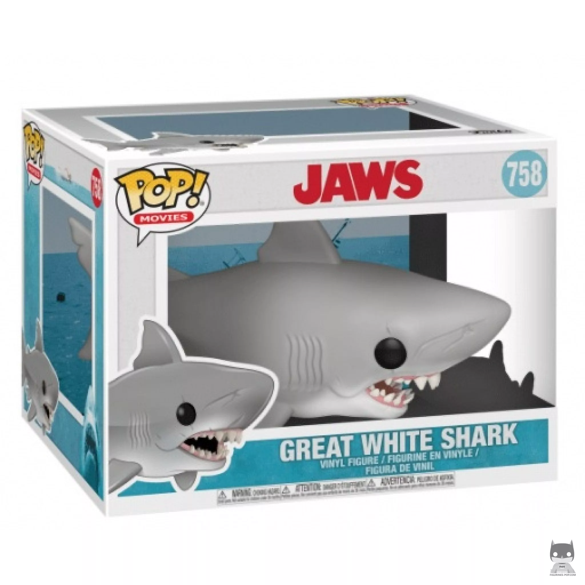 Figura Funko Pop! Gran tiburón blanco (Supersized) en su caja