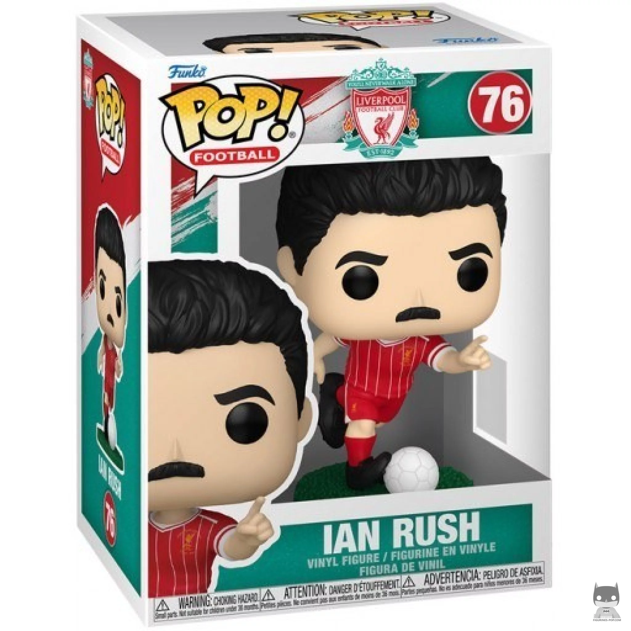 Figura Funko Pop! Ian Rush (Liverpool) en su caja