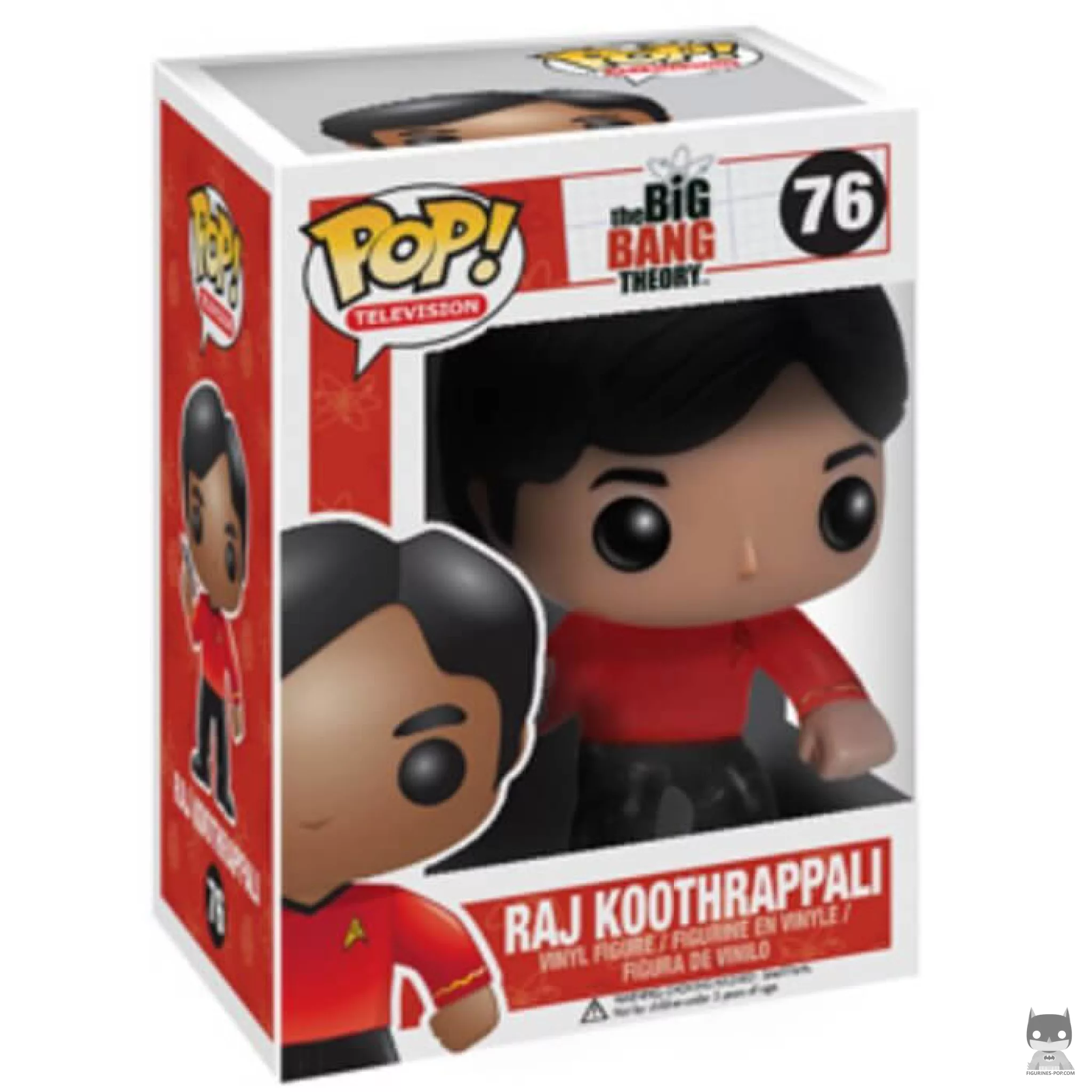 Figura Funko Pop! Raj Koothrappali (Star Trek) en su caja