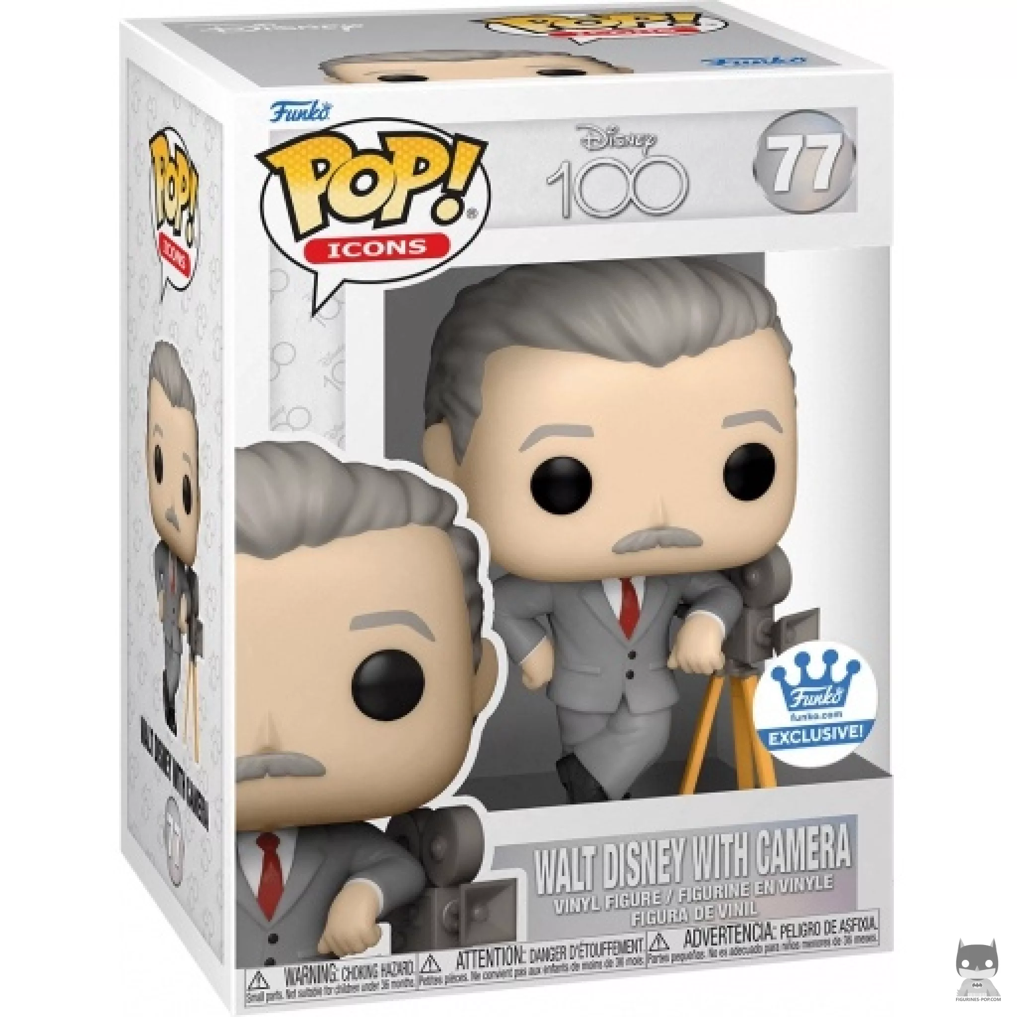 Figura Funko Pop! Walt Disney con cámara en su caja