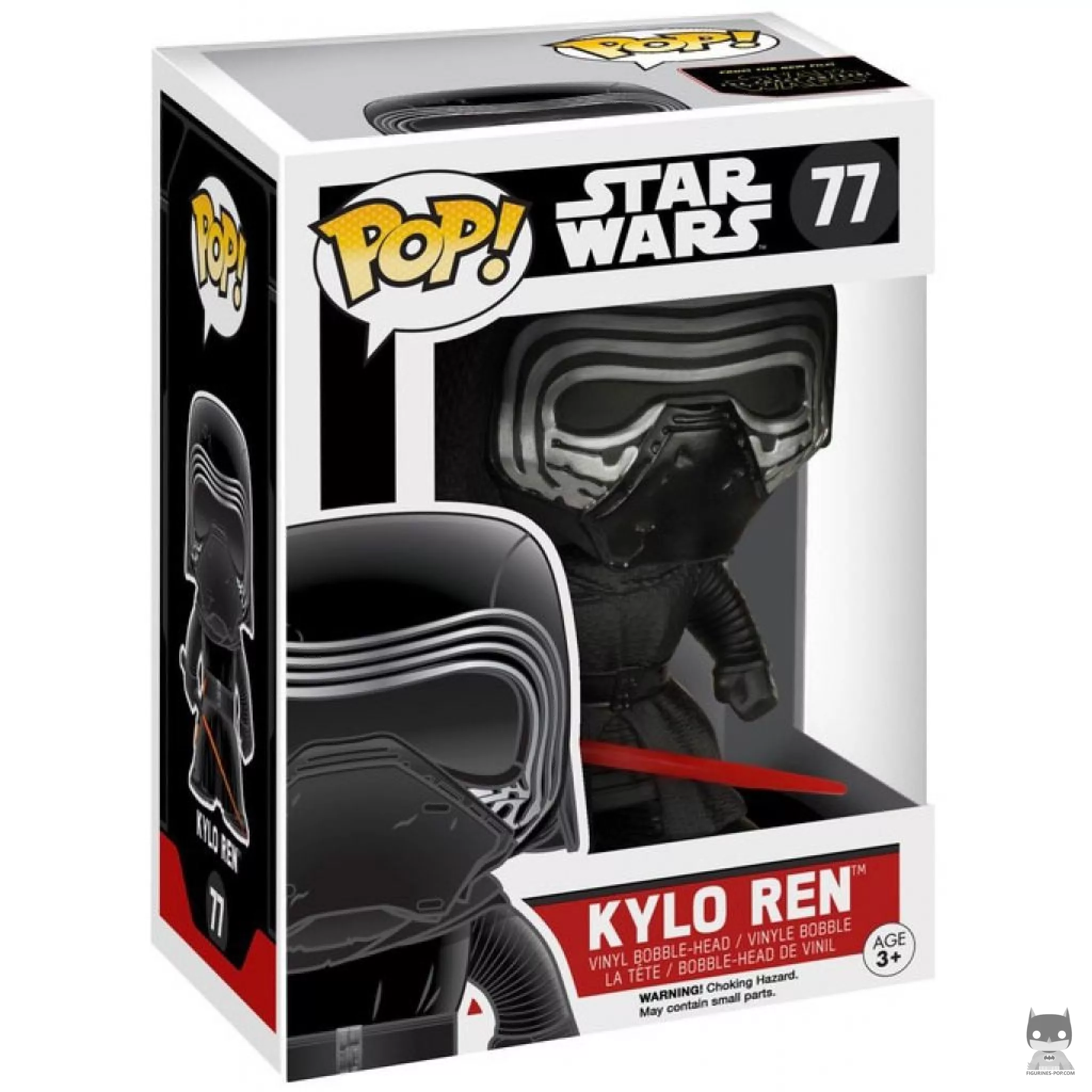 Figura Funko Pop! Kylo Ren sin capucha en su caja