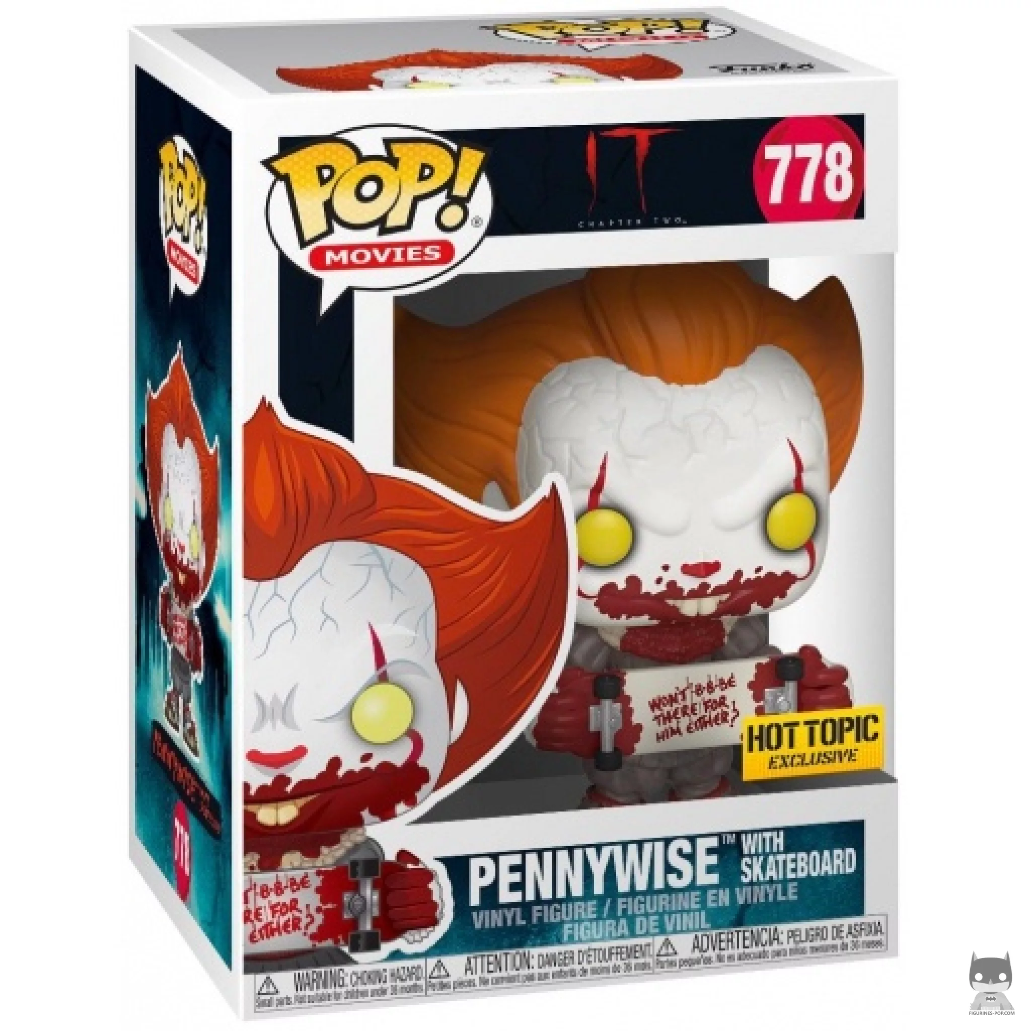 Figura Funko Pop! Pennywise con monopatín en su caja