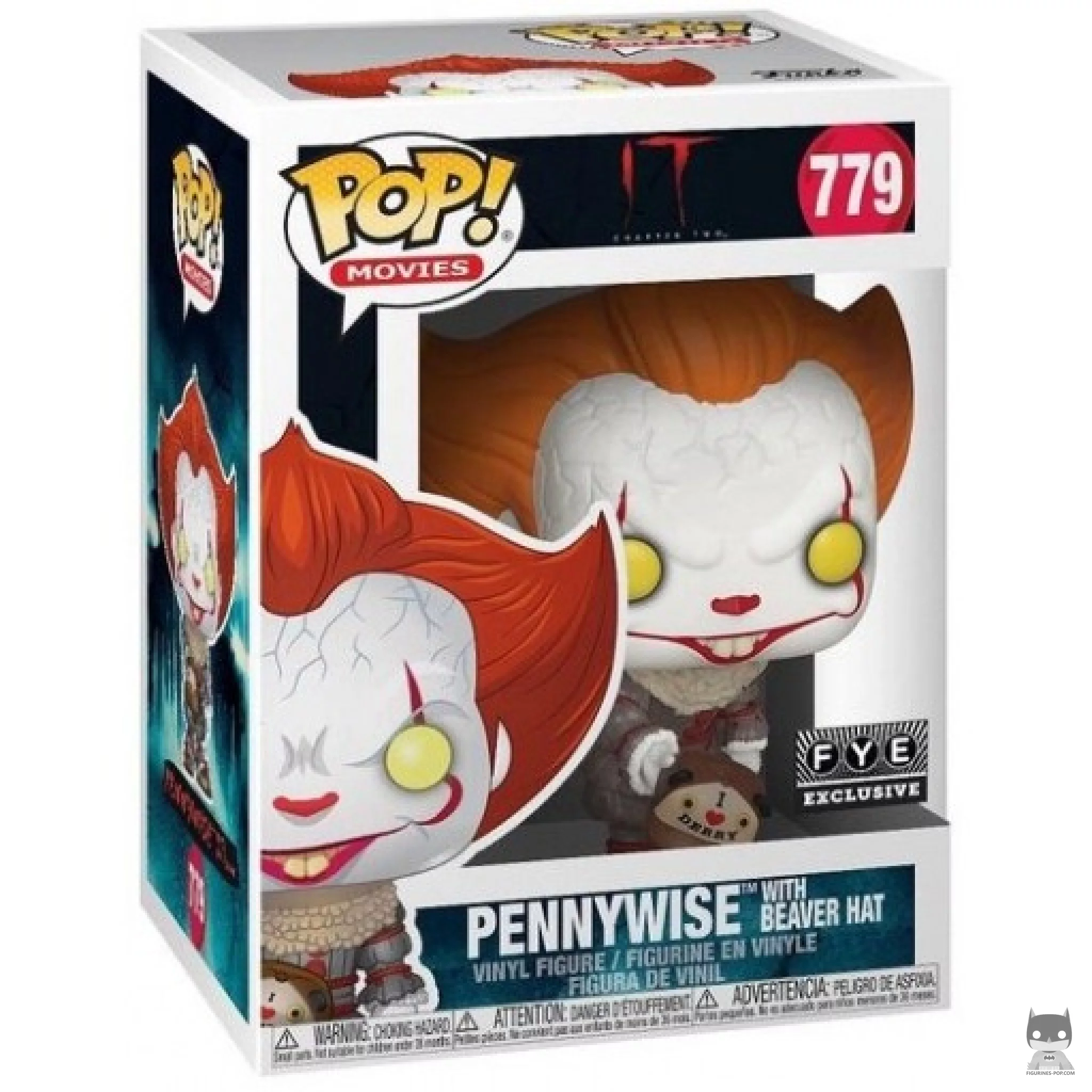 Figura Funko Pop! Pennywise con sombrero de castor en su caja