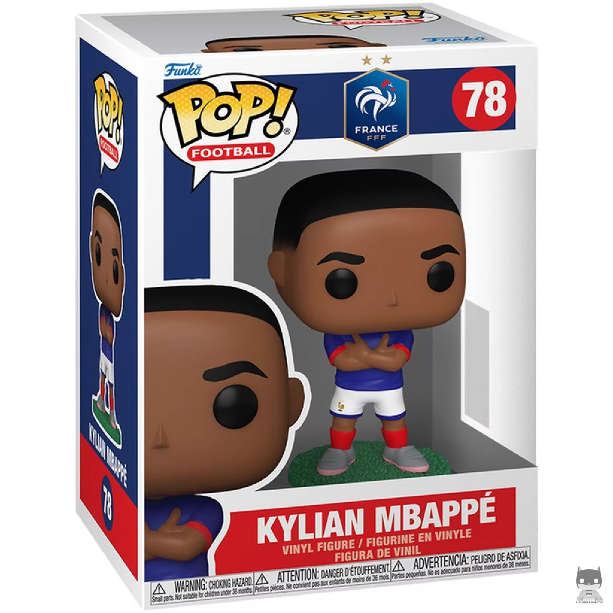 Figura Funko Pop! Kylian Mbappé (Francia) en su caja