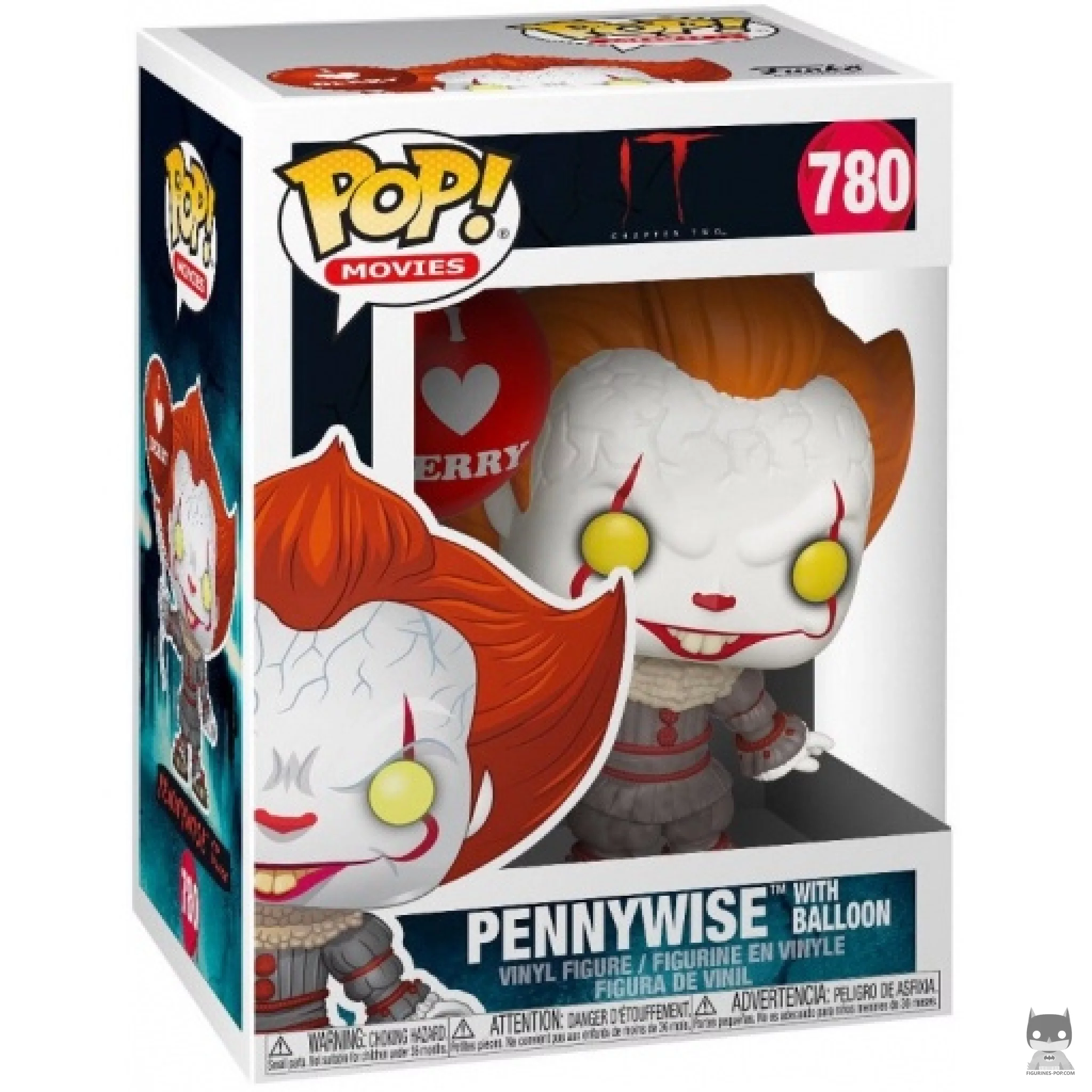 Figura Funko Pop! Pennywise con globo en su caja