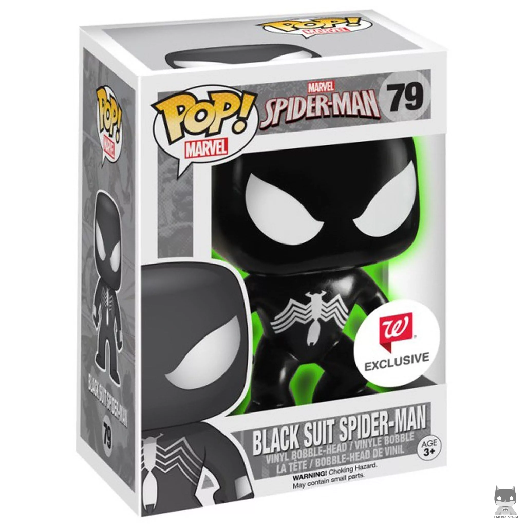 Figura Funko Pop! Spider-Man (Traje negro) en su caja