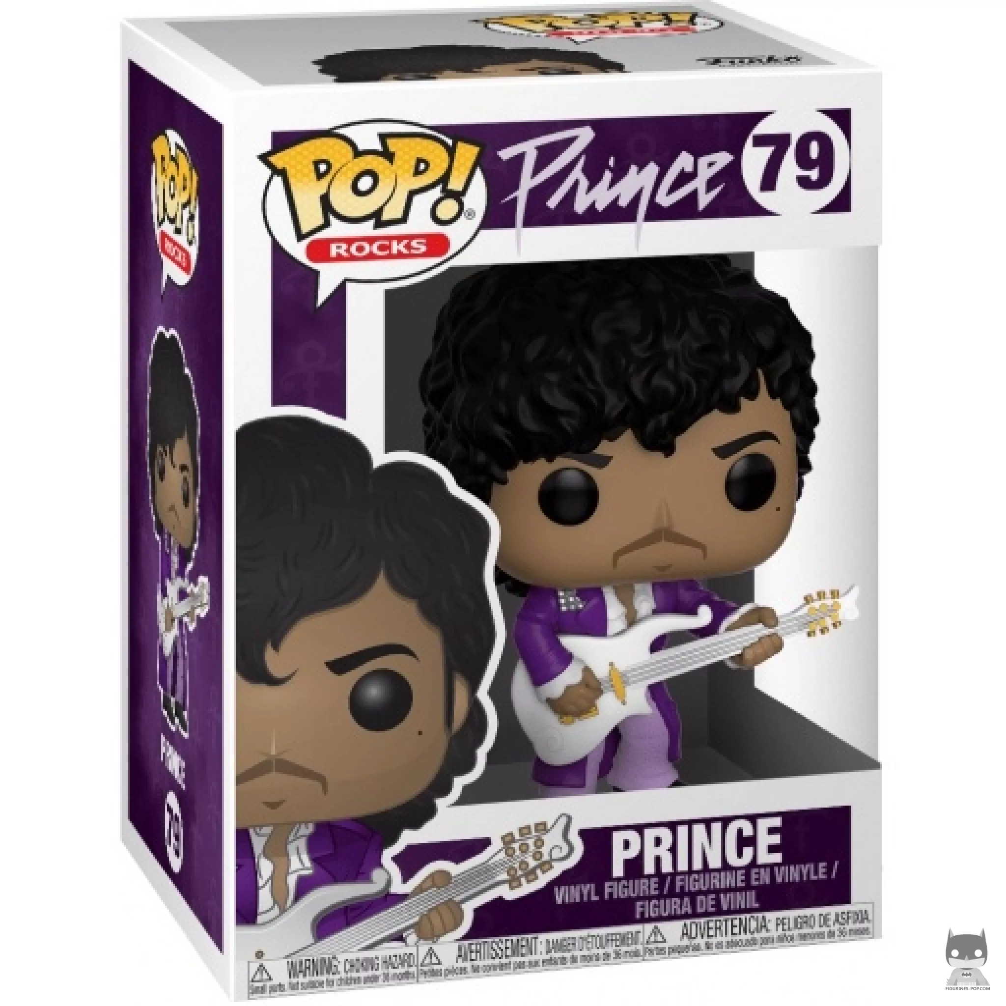 Figura Funko Pop! Prince (Purple Rain) en su caja
