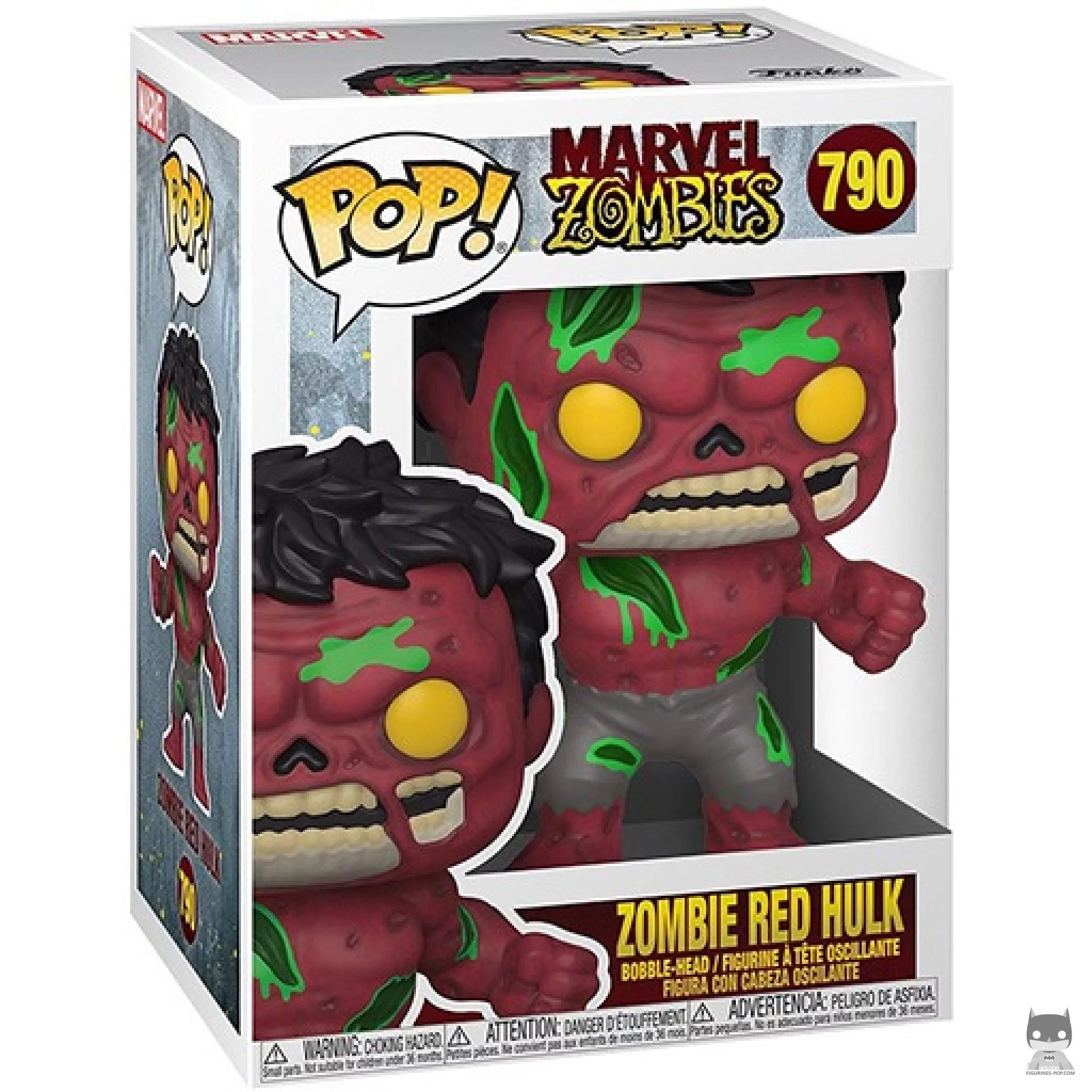Figura Funko Pop! Hulk Rojo zombi en su caja