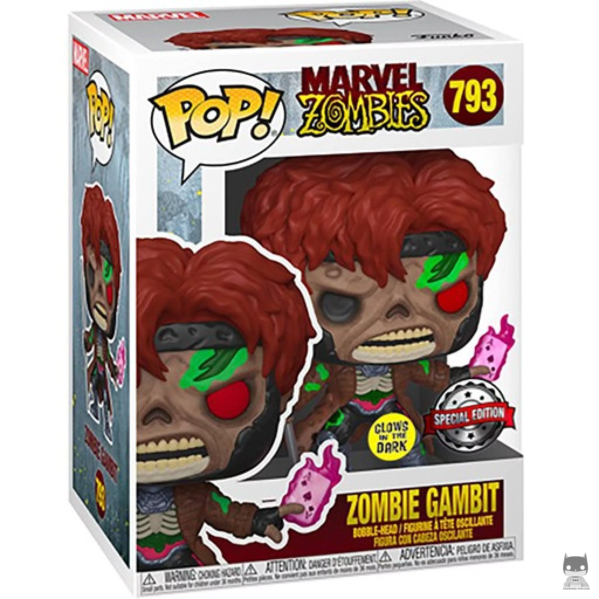 Figura Funko Pop! Gambit zombi en su caja