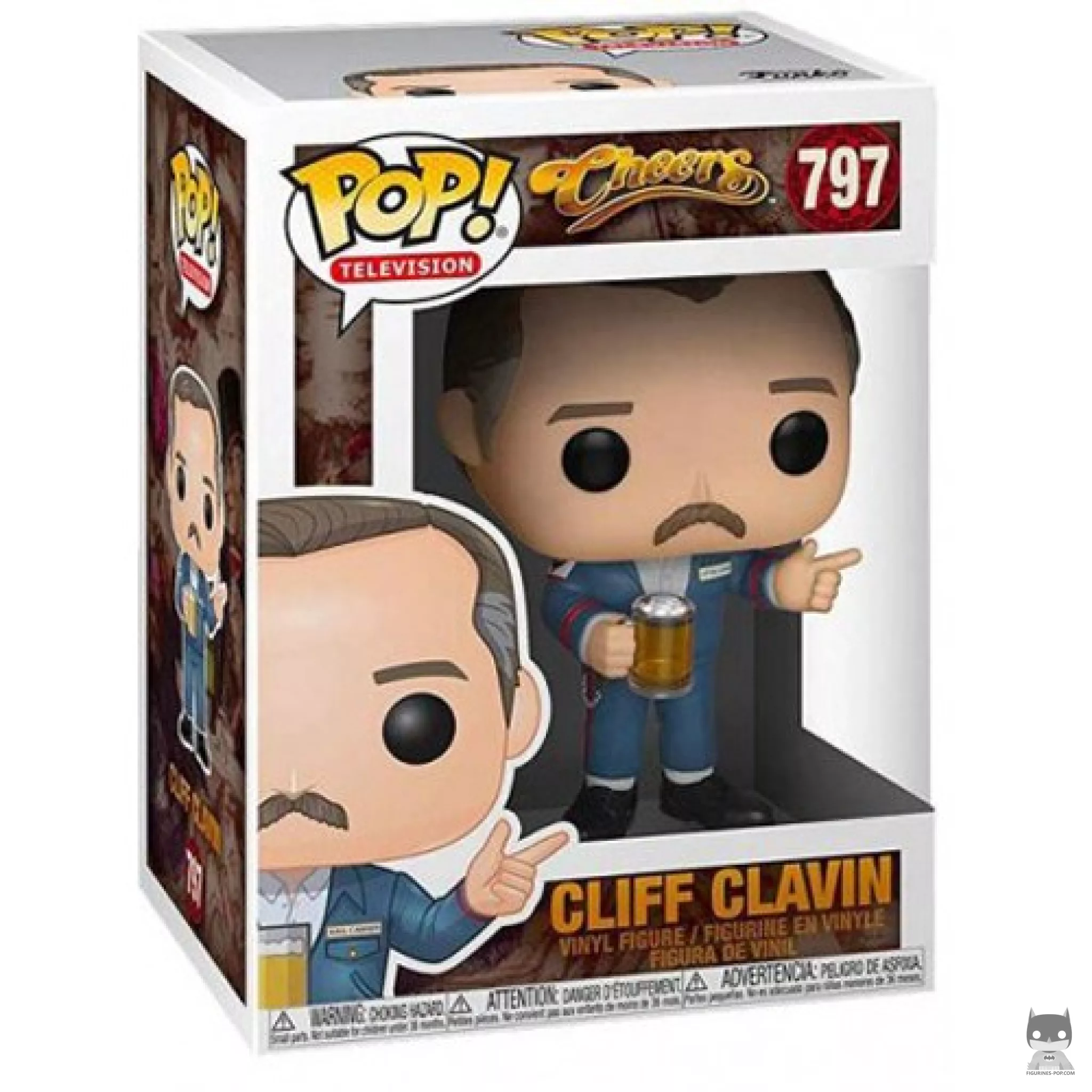 Figura Funko Pop! Cliff Clavin en su caja