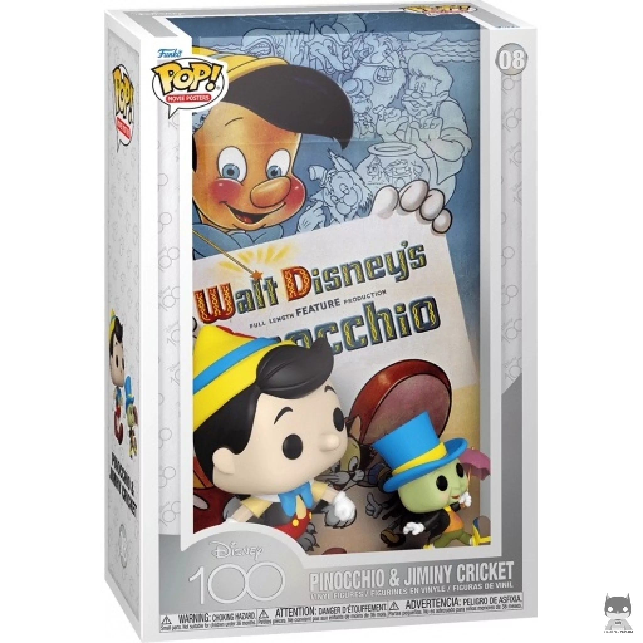 Figura Funko Pop! Pinocho & Pepito Grillo en su caja
