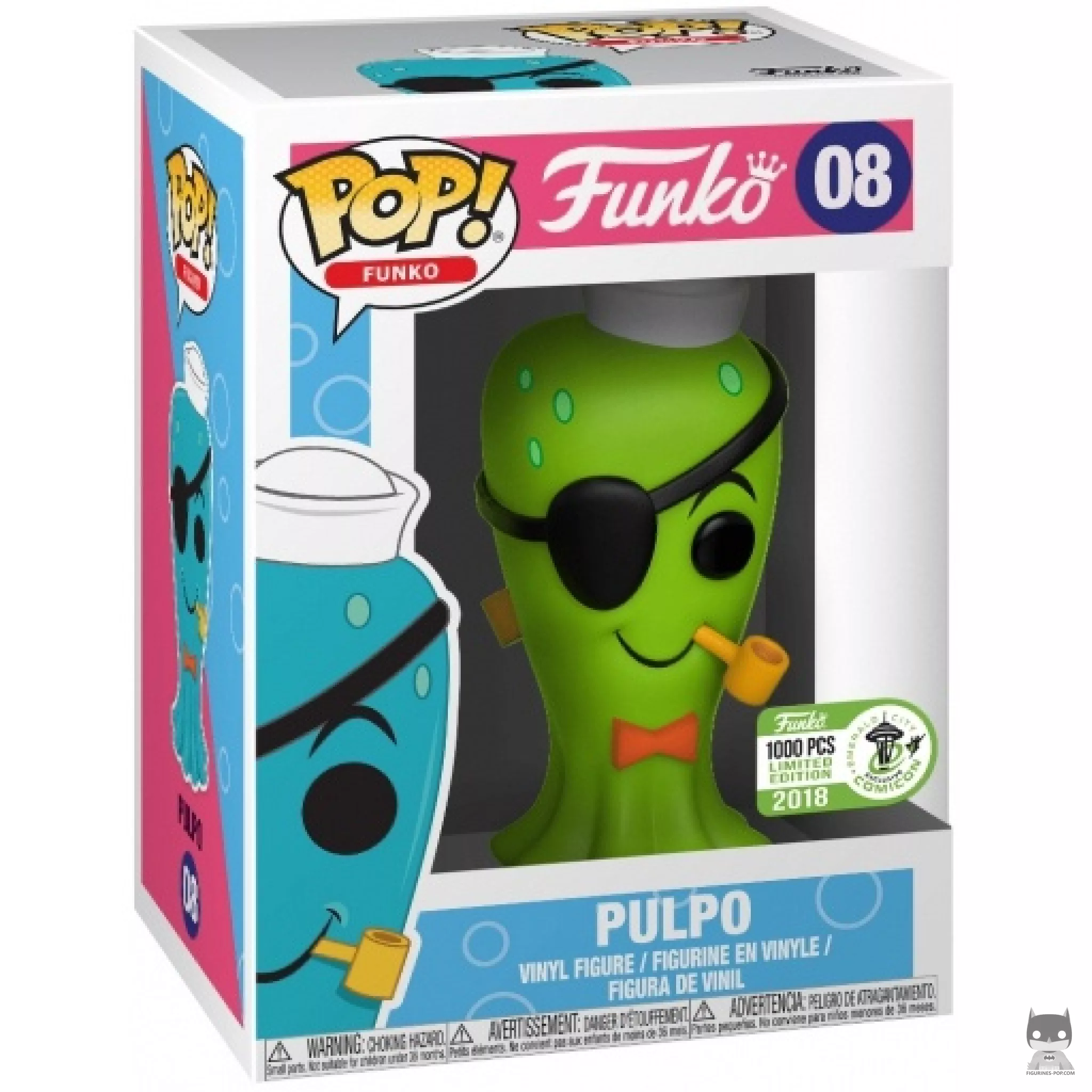 Figura Funko Pop! Pulpo (Verde) en su caja