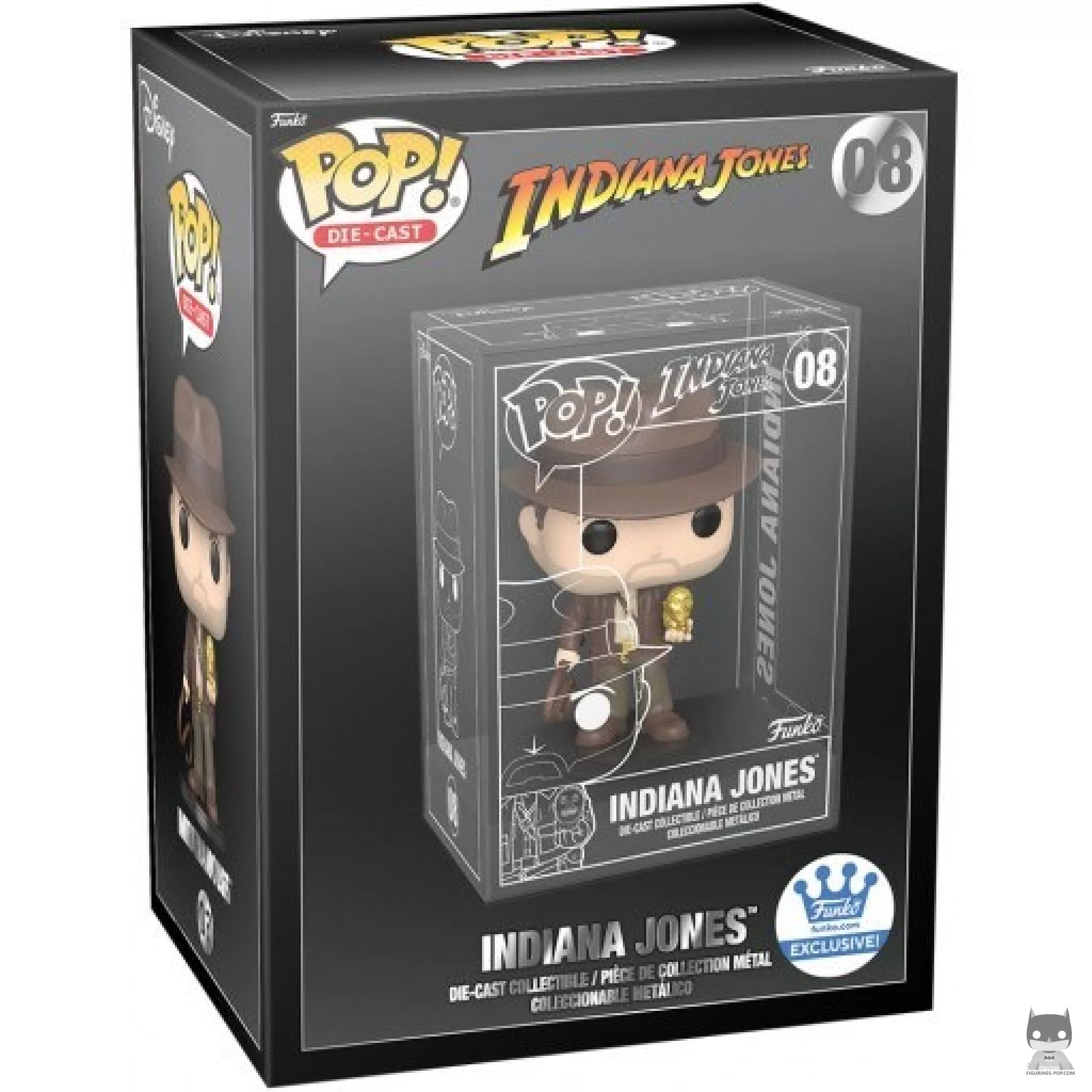 Figura Funko Pop! Indiana Jones con el ídolo dorado en su caja