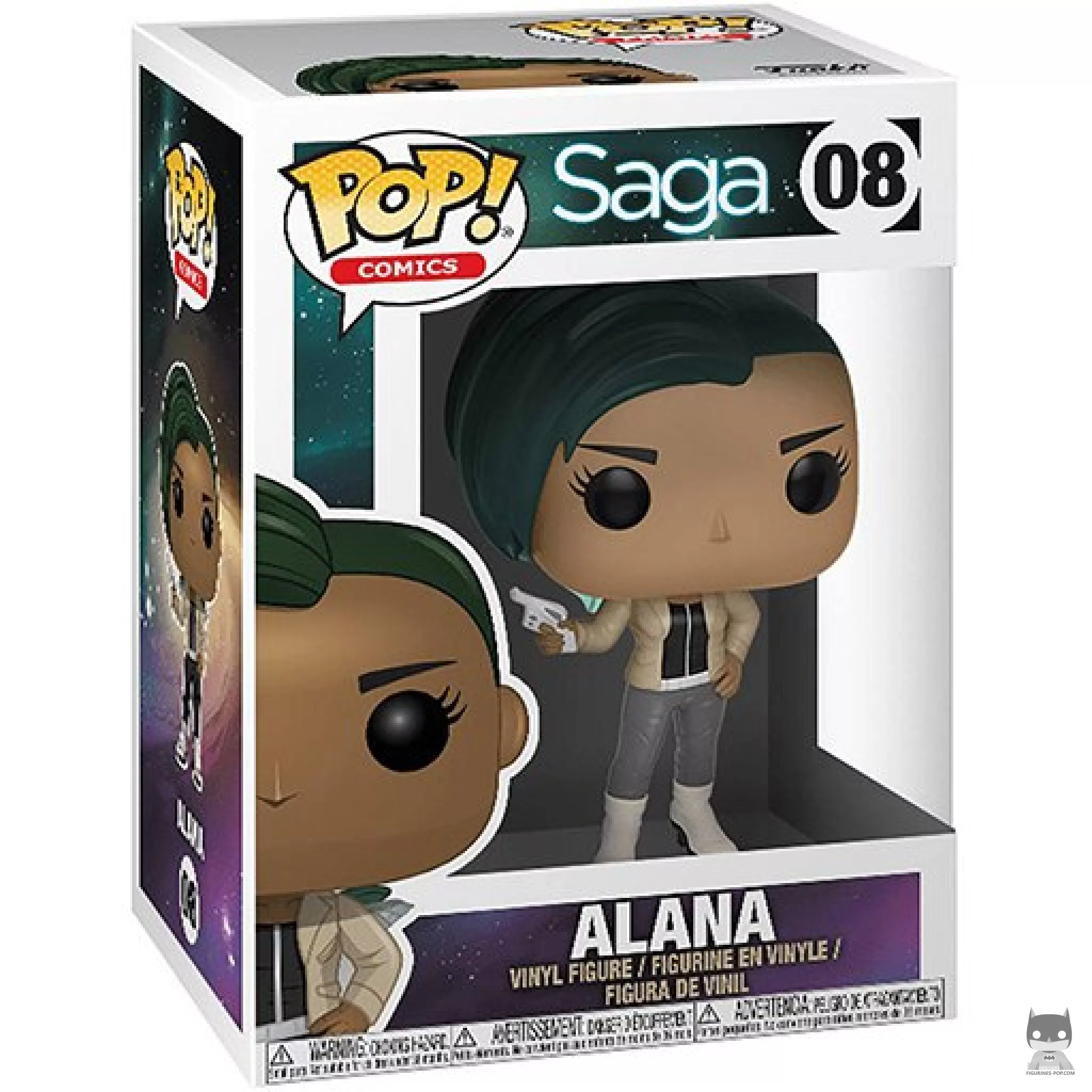 Figura Funko Pop! Alana con pistola en su caja