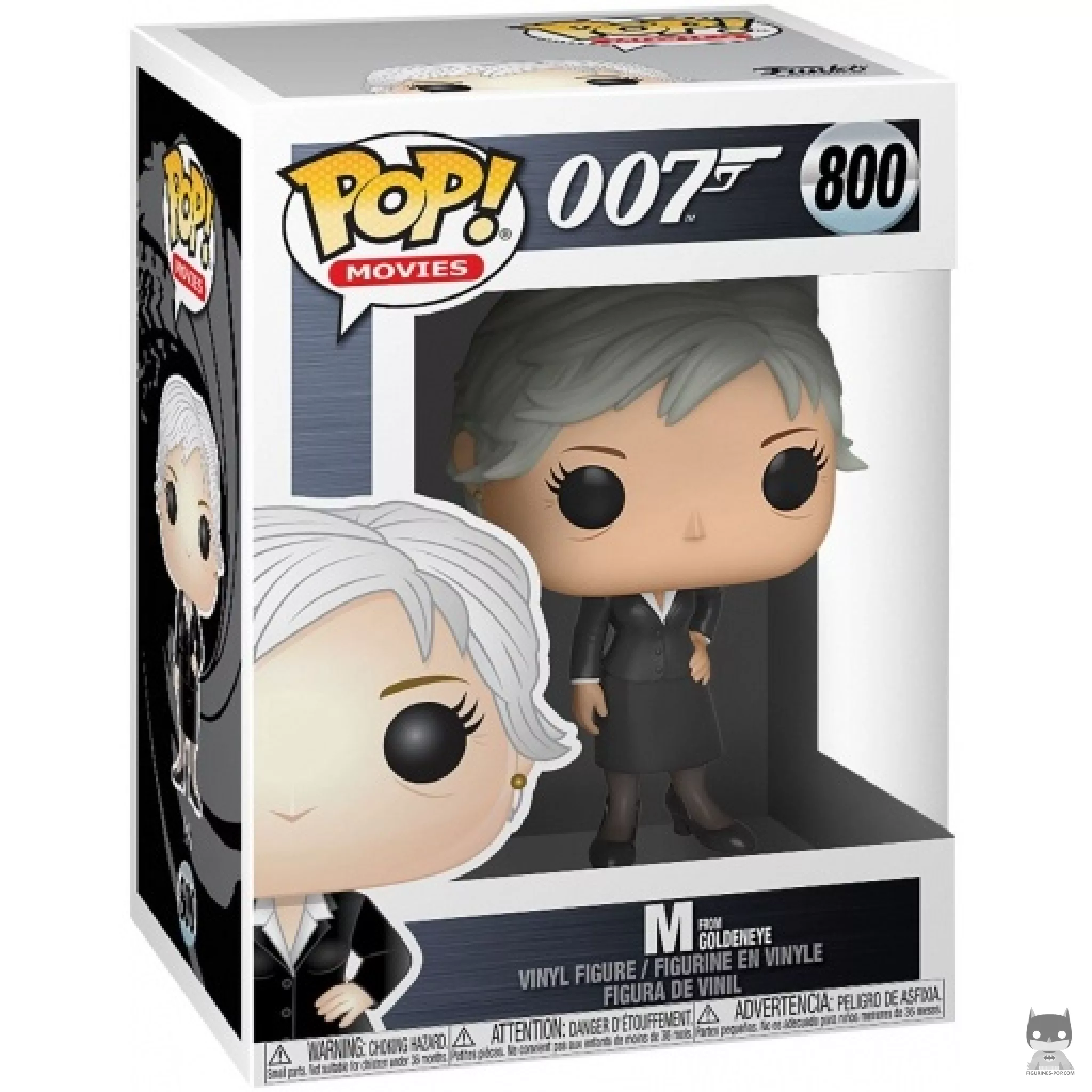 Figura Funko Pop! M (GoldenEye) en su caja