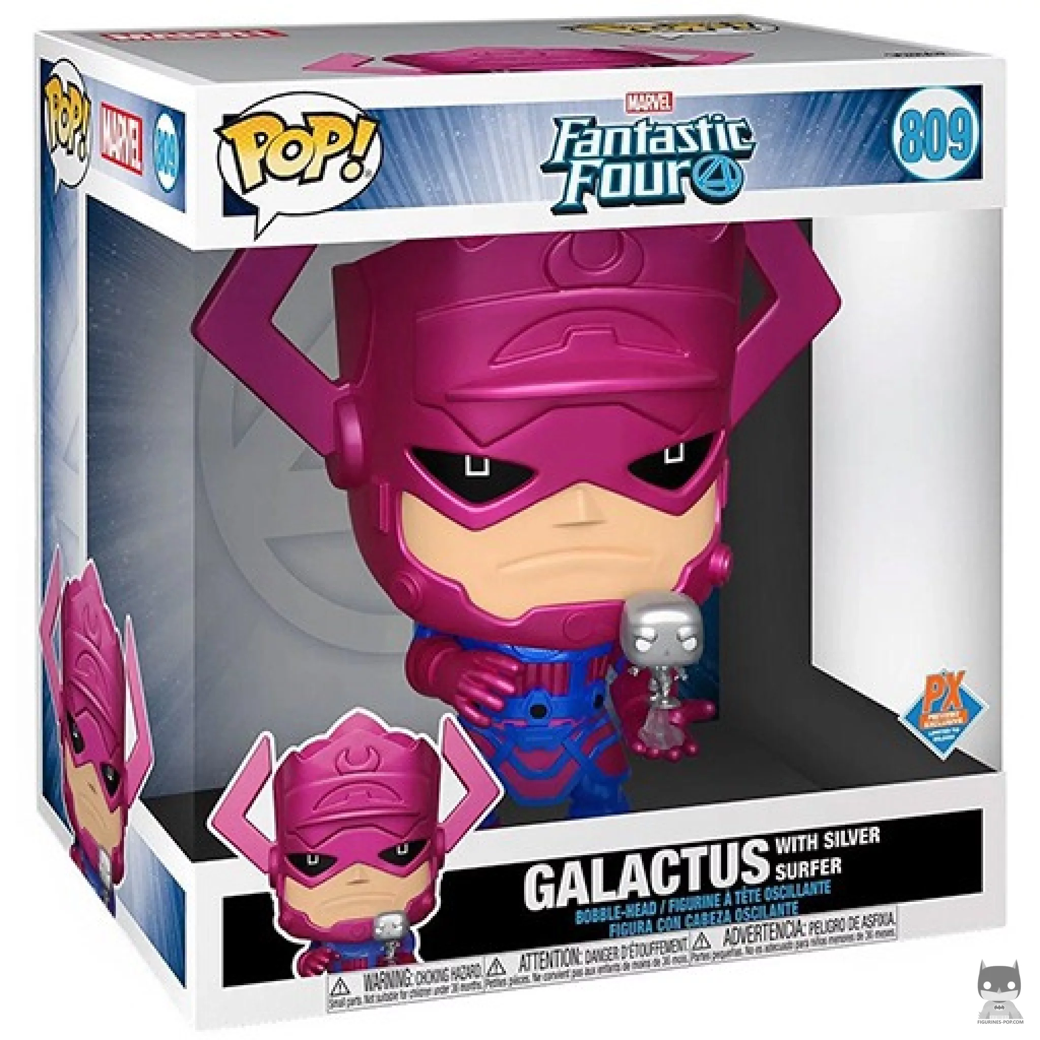 Figura Funko Pop! Galactus con Estela Plateada (Supersized) en su caja