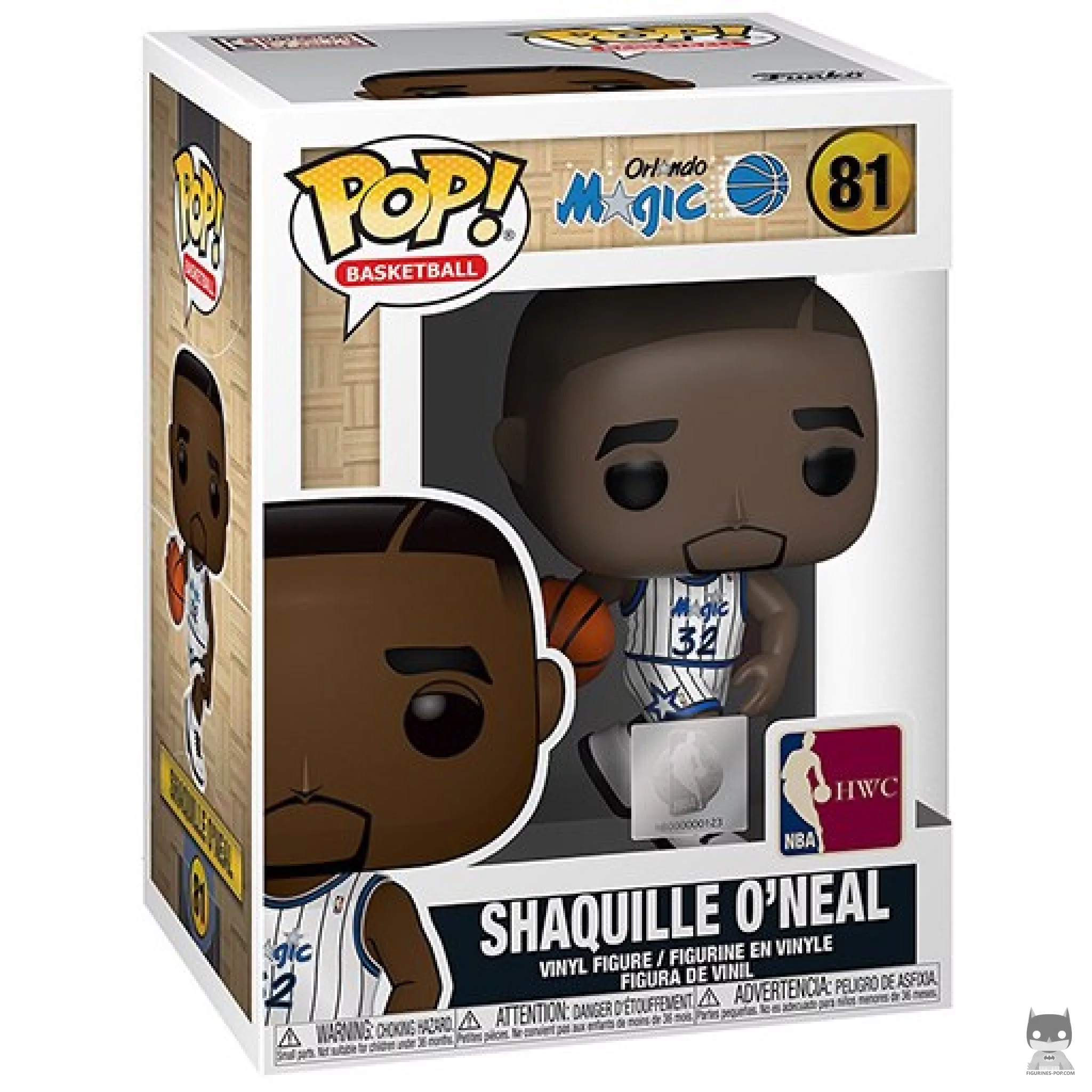 Figura Funko Pop! Shaquille O'Neal (Magic local) en su caja
