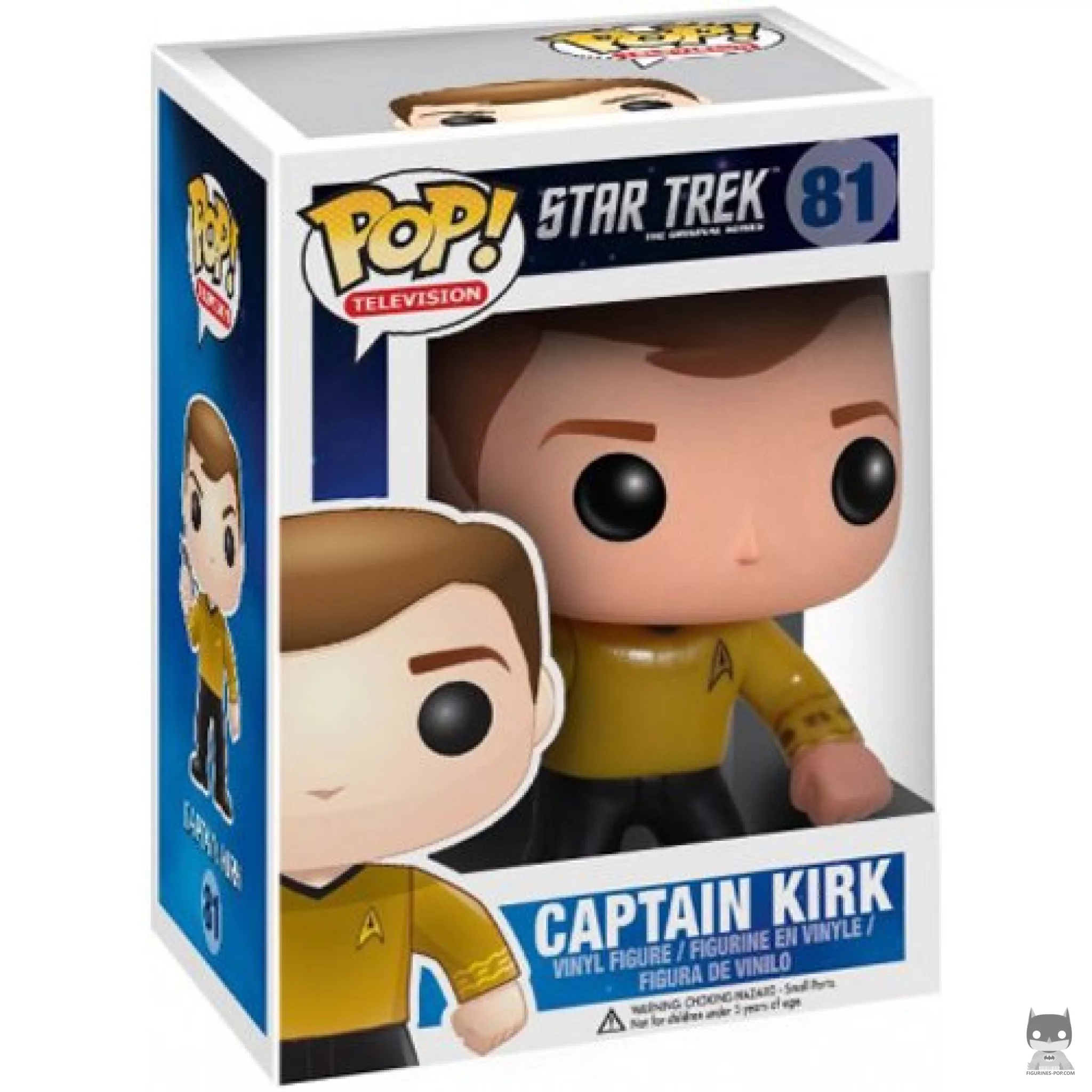 Figura Funko Pop! Capitán Kirk en su caja