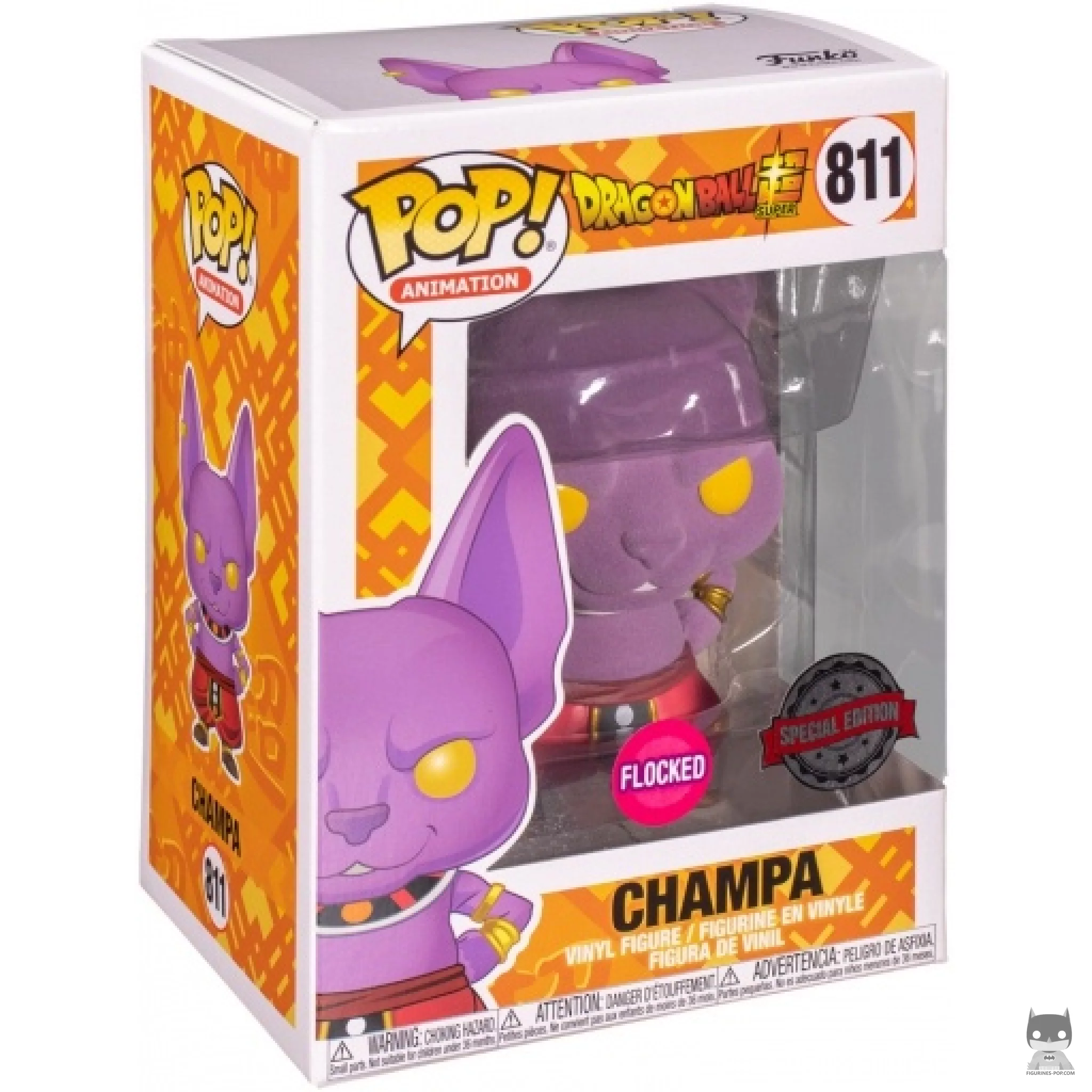Figura Funko Pop! Champa (Flocado) en su caja