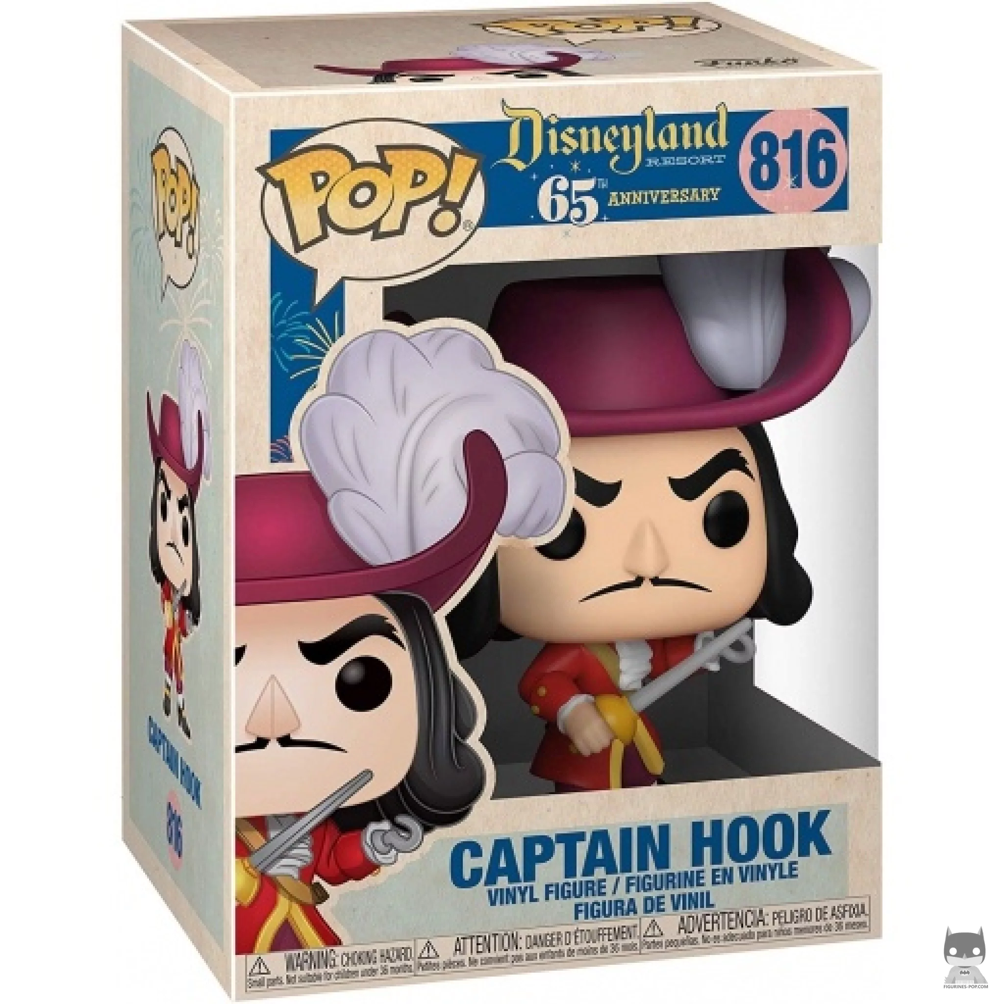 Figura Funko Pop! Capitán Garfio en su caja