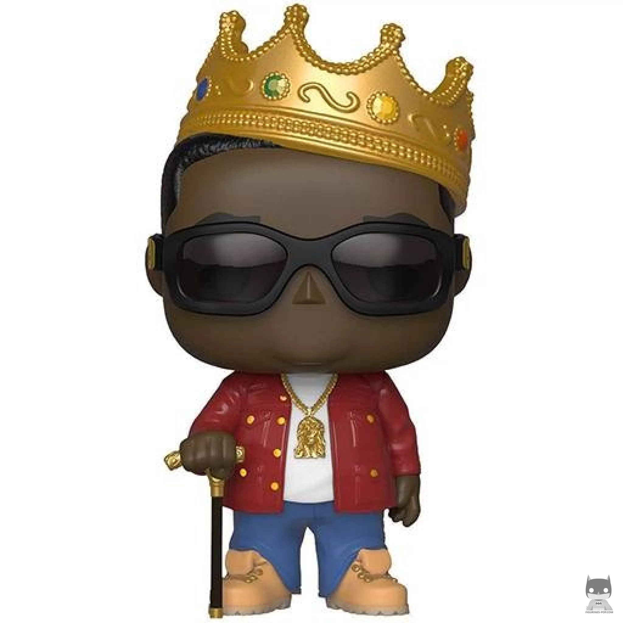 Figura Funko Pop! Notorious B.I.G. con corona (Chaqueta roja) (Notorious B.I.G)