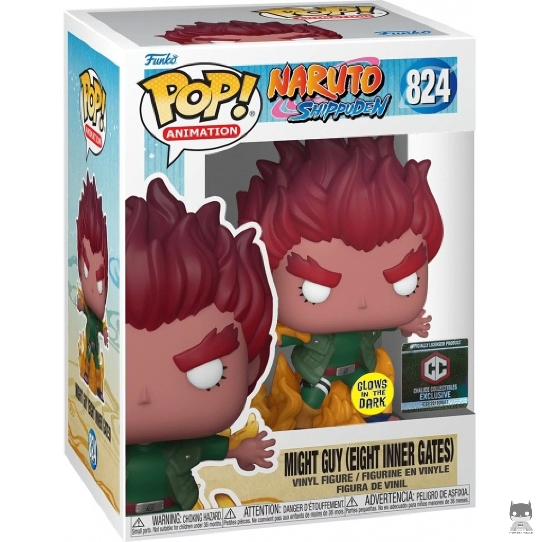 Figura Funko Pop! Might Guy (Ocho Puertas Internas) (Brilla en la oscuridad) en su caja