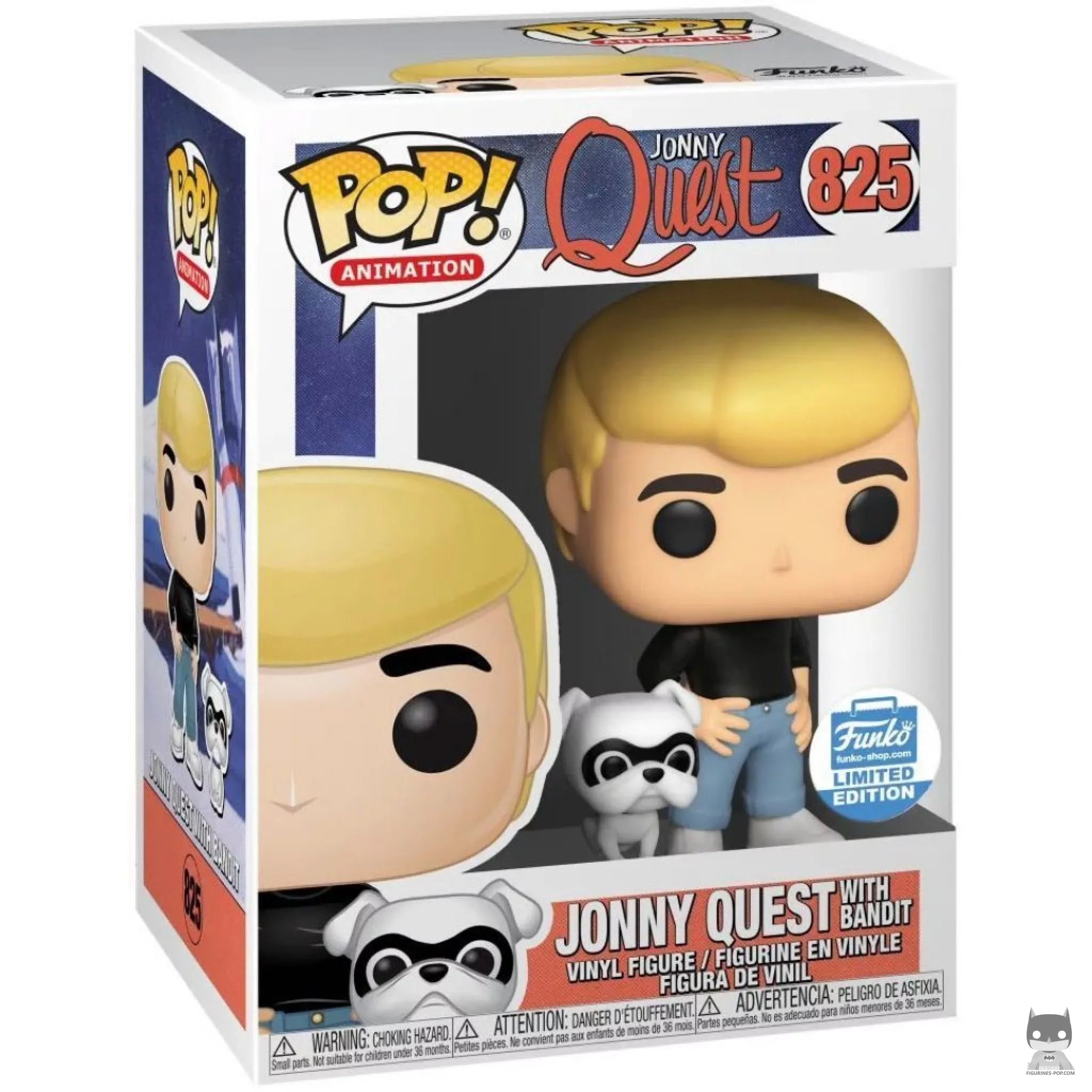 Figura Funko Pop! Jonny Quest con Bandit en su caja