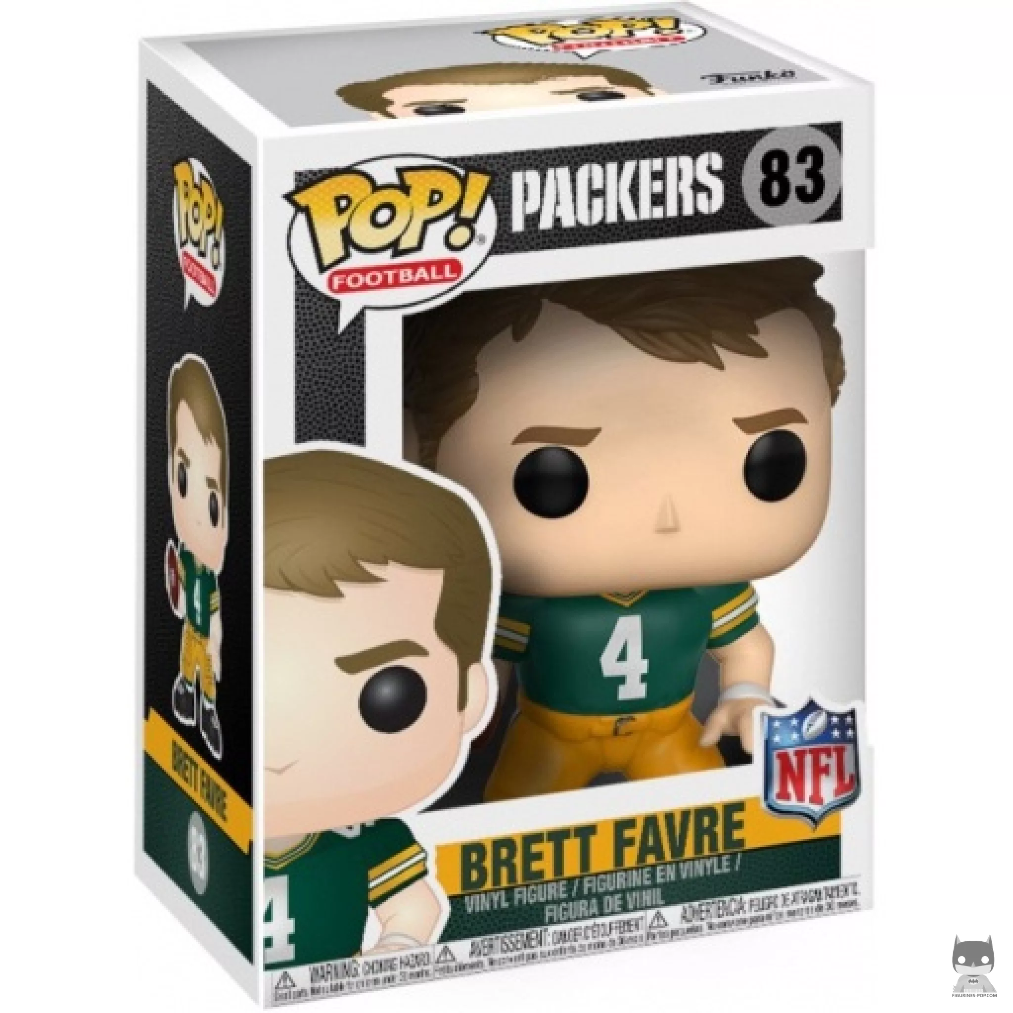 Figura Funko Pop! Brett Favre (Green Bay local) en su caja