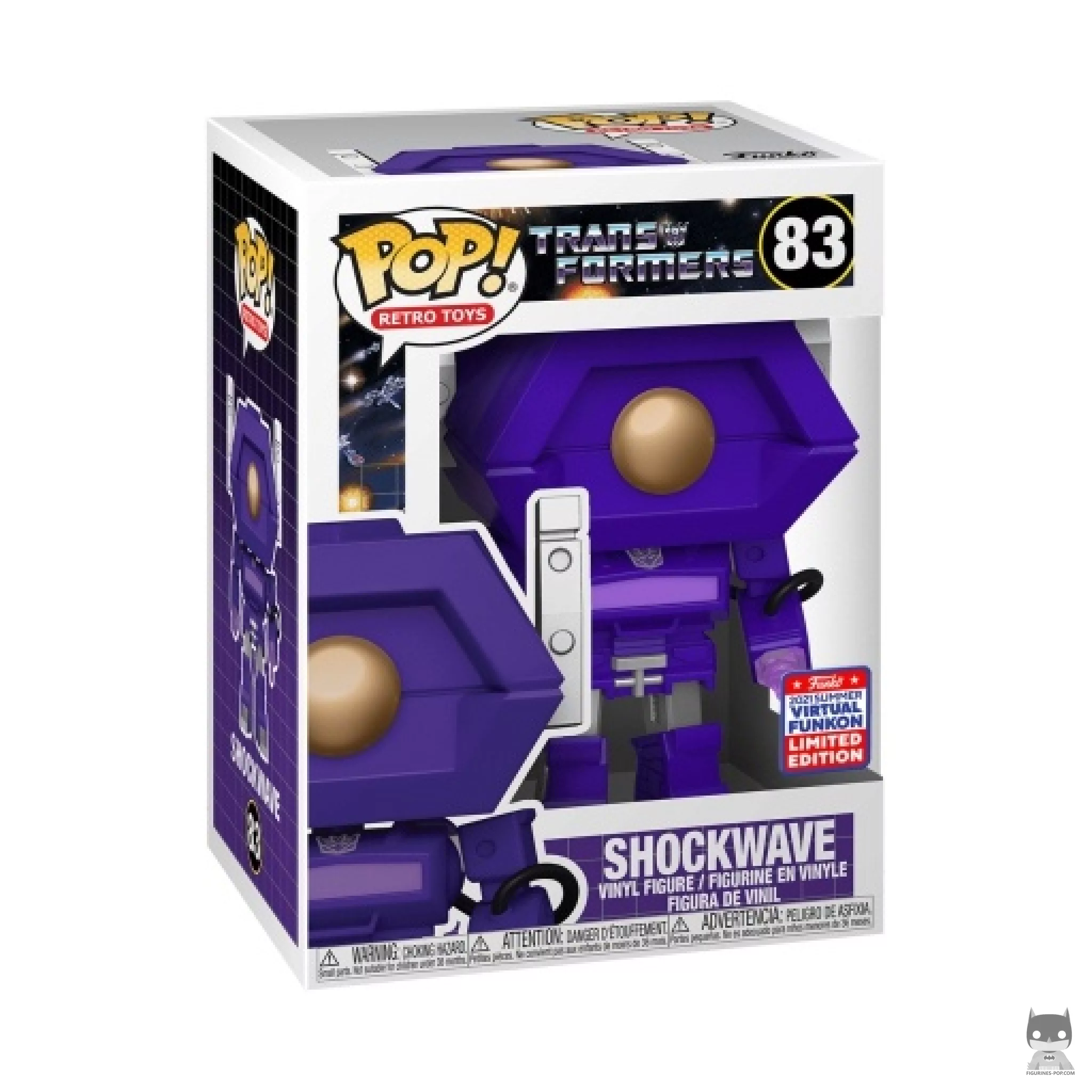Figura Funko Pop! Shockwave en su caja