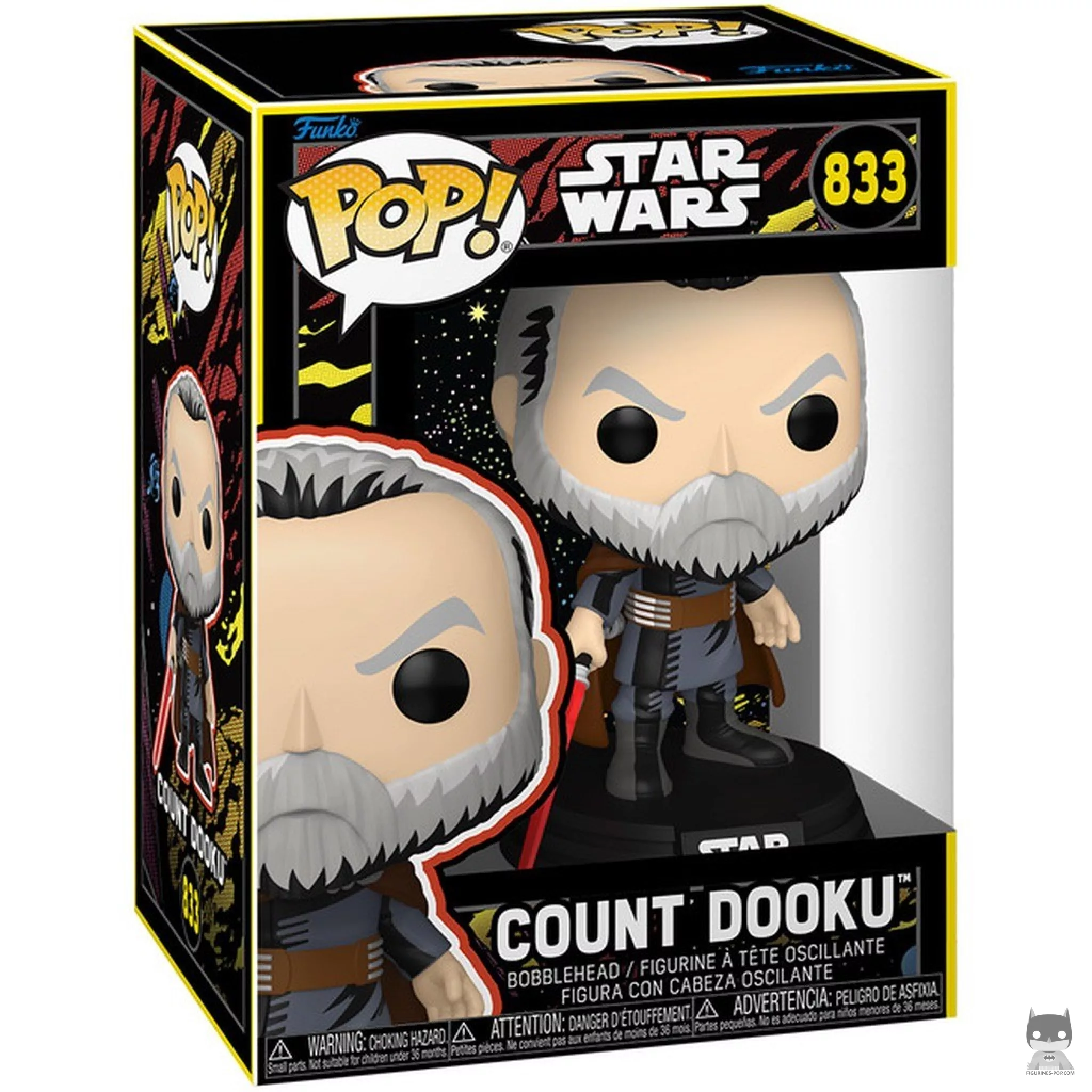 Figura Funko Pop! Conde Dooku en su caja