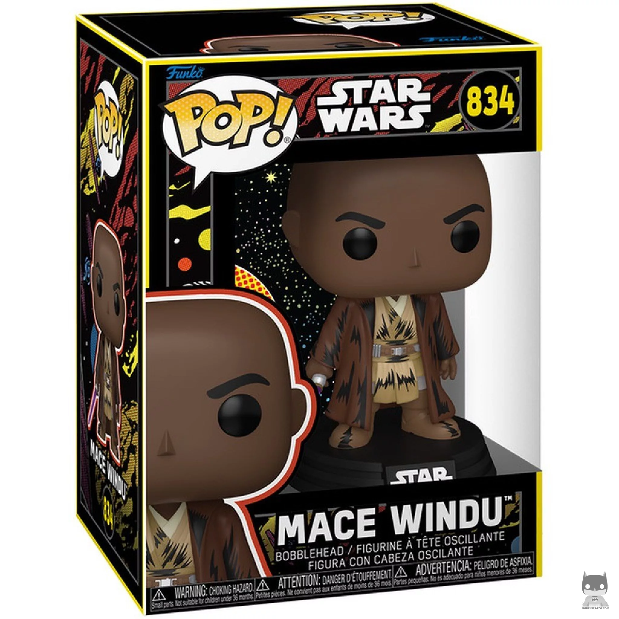Figura Funko Pop! Mace Windu en su caja
