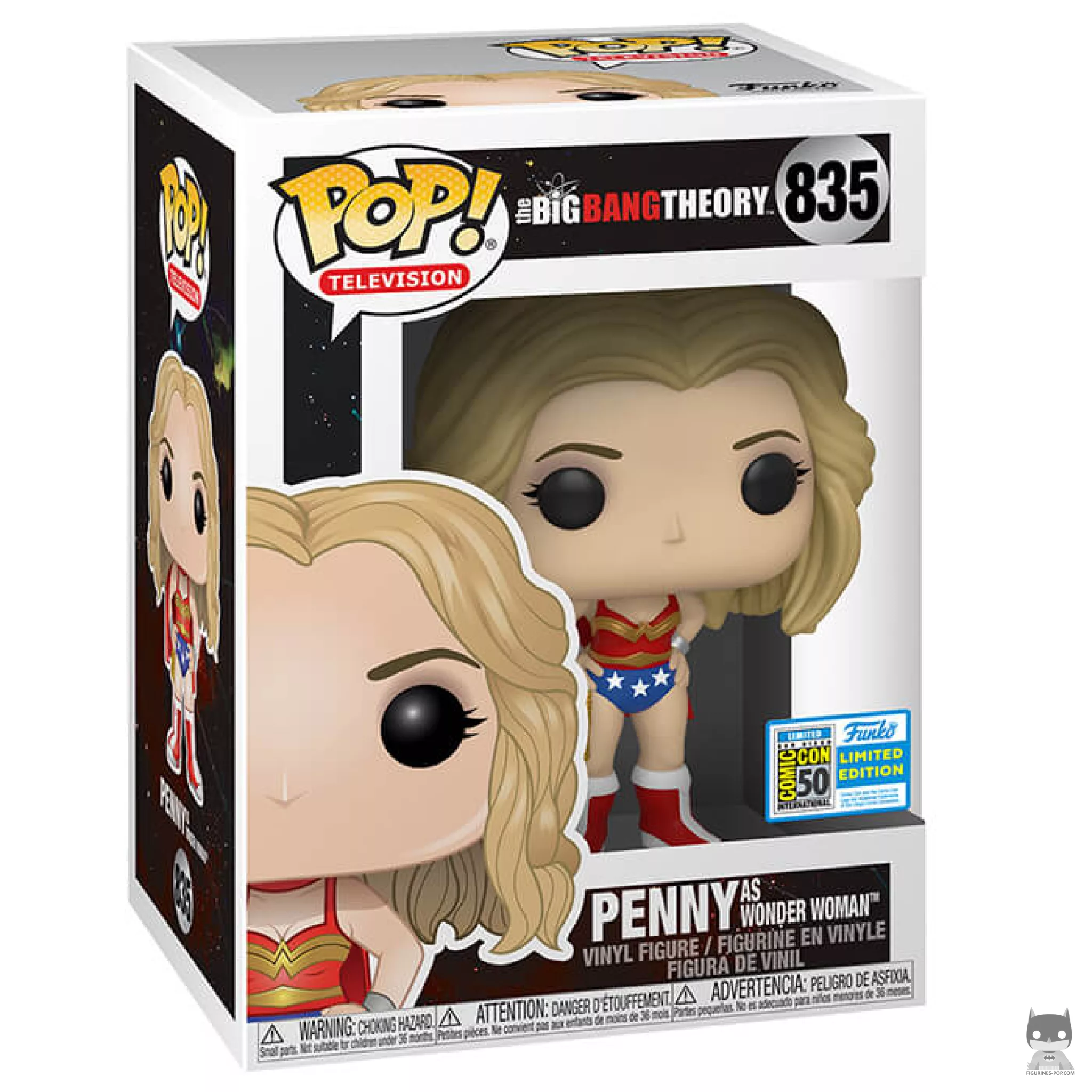Figura Funko Pop! Penny como Wonder Woman en su caja