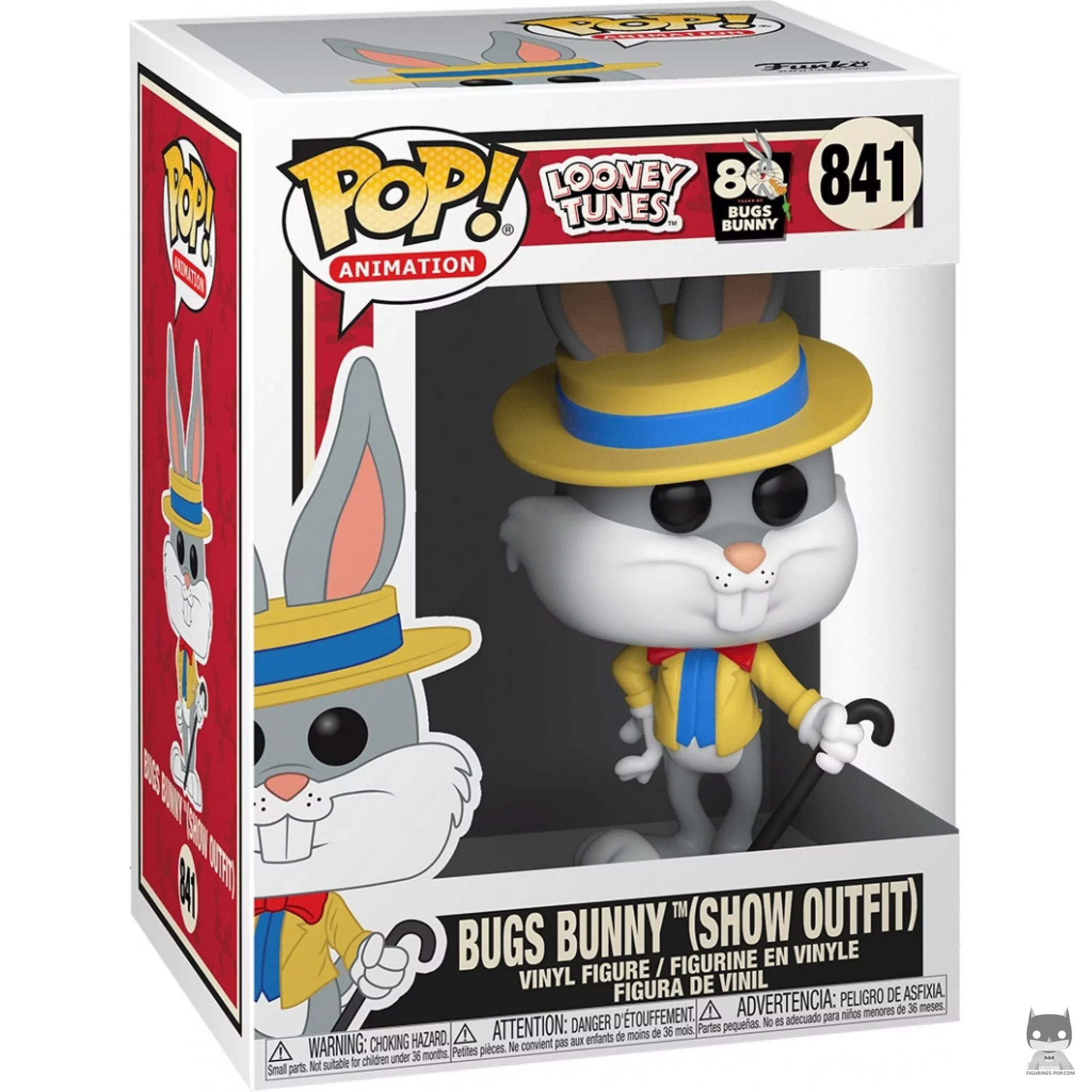 Figura Funko Pop! Bugs Bunny con traje de espectáculo en su caja
