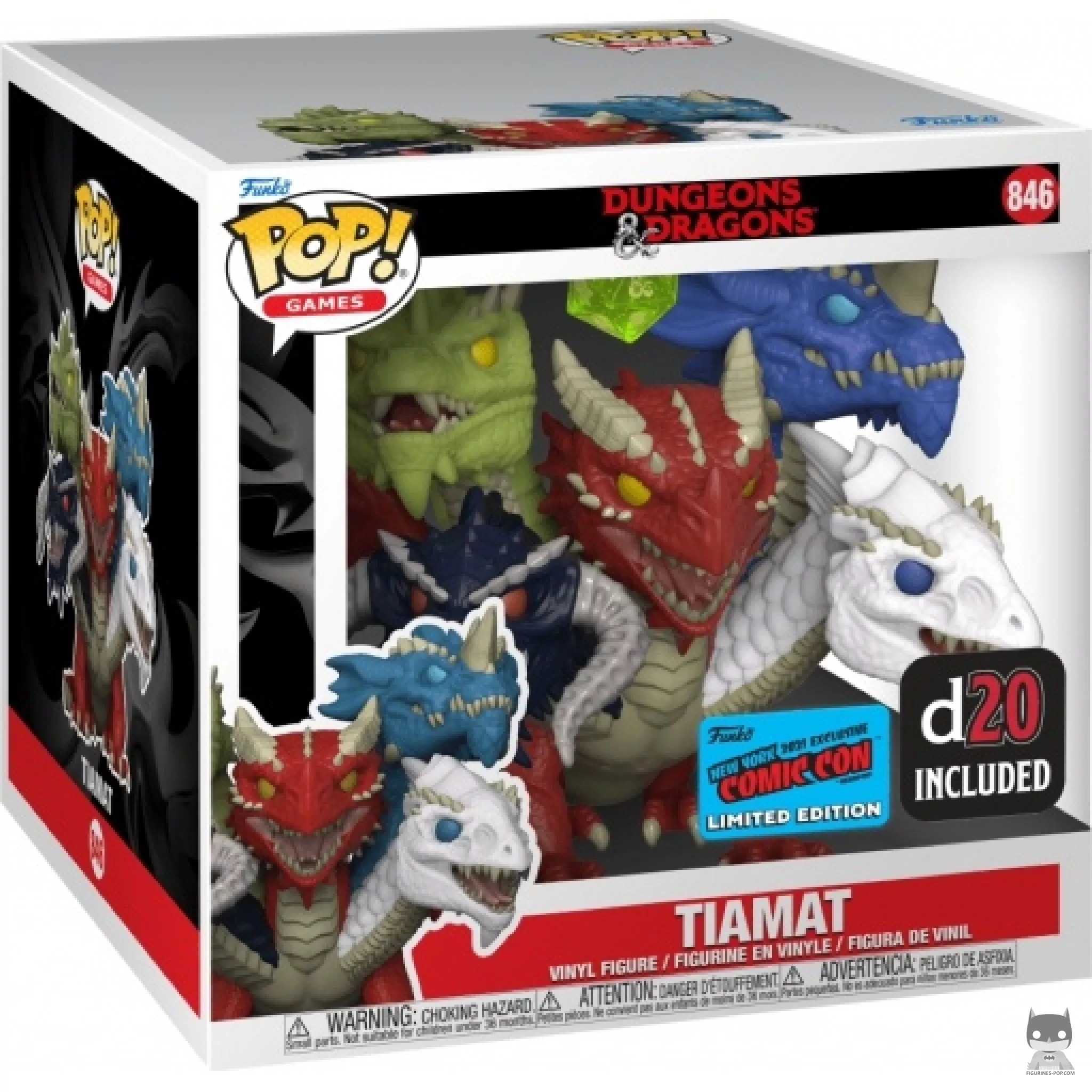Figura Funko Pop! Tiamat con D20 (Supersized) en su caja