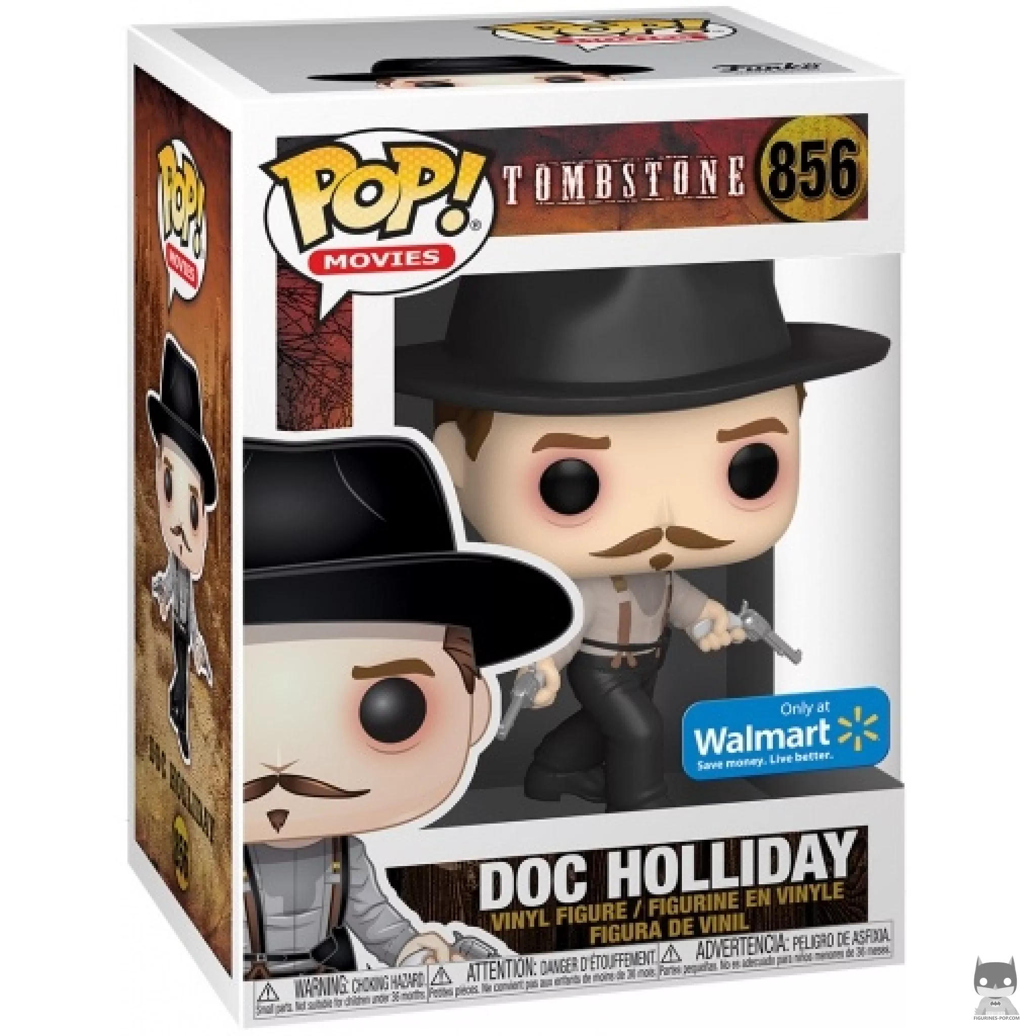 Figura Funko Pop! Doc Holliday con dos pistolas en su caja