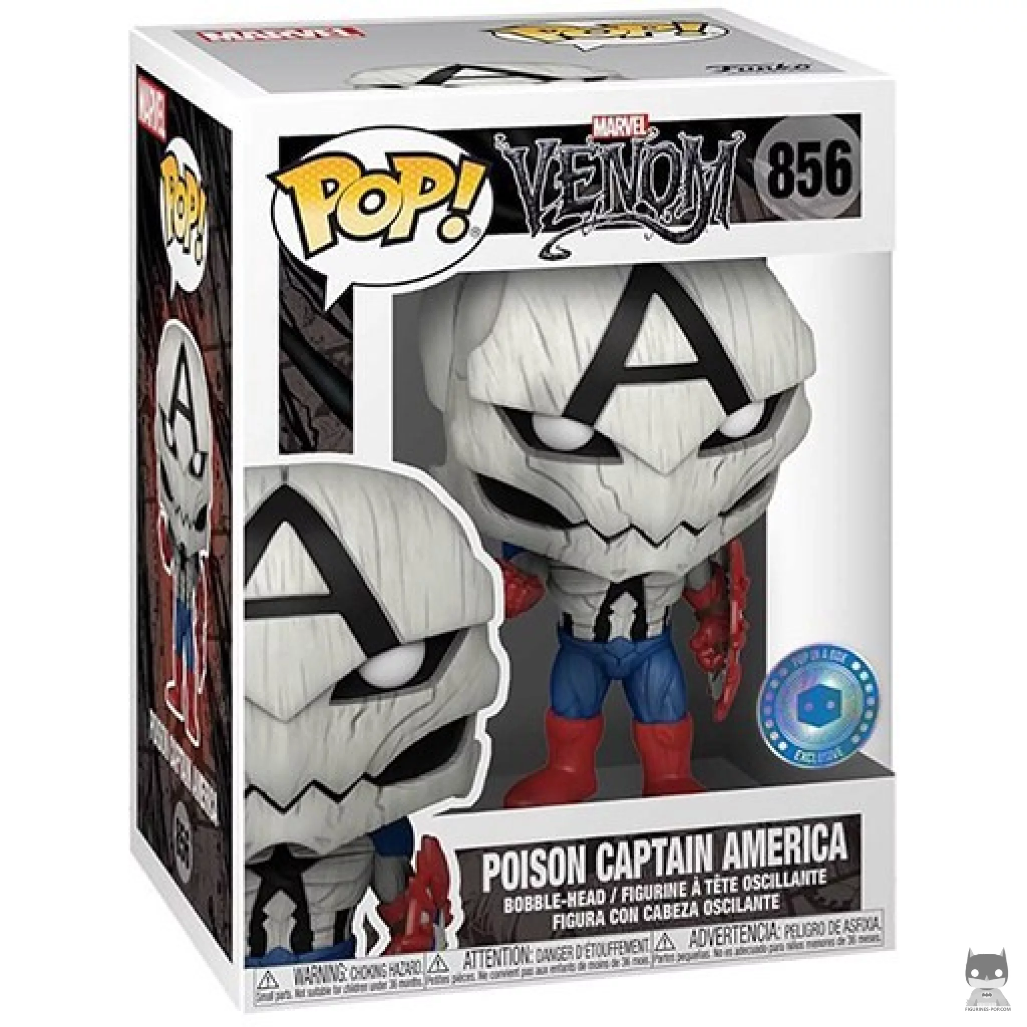 Figura Funko Pop! Capitán América Poison en su caja