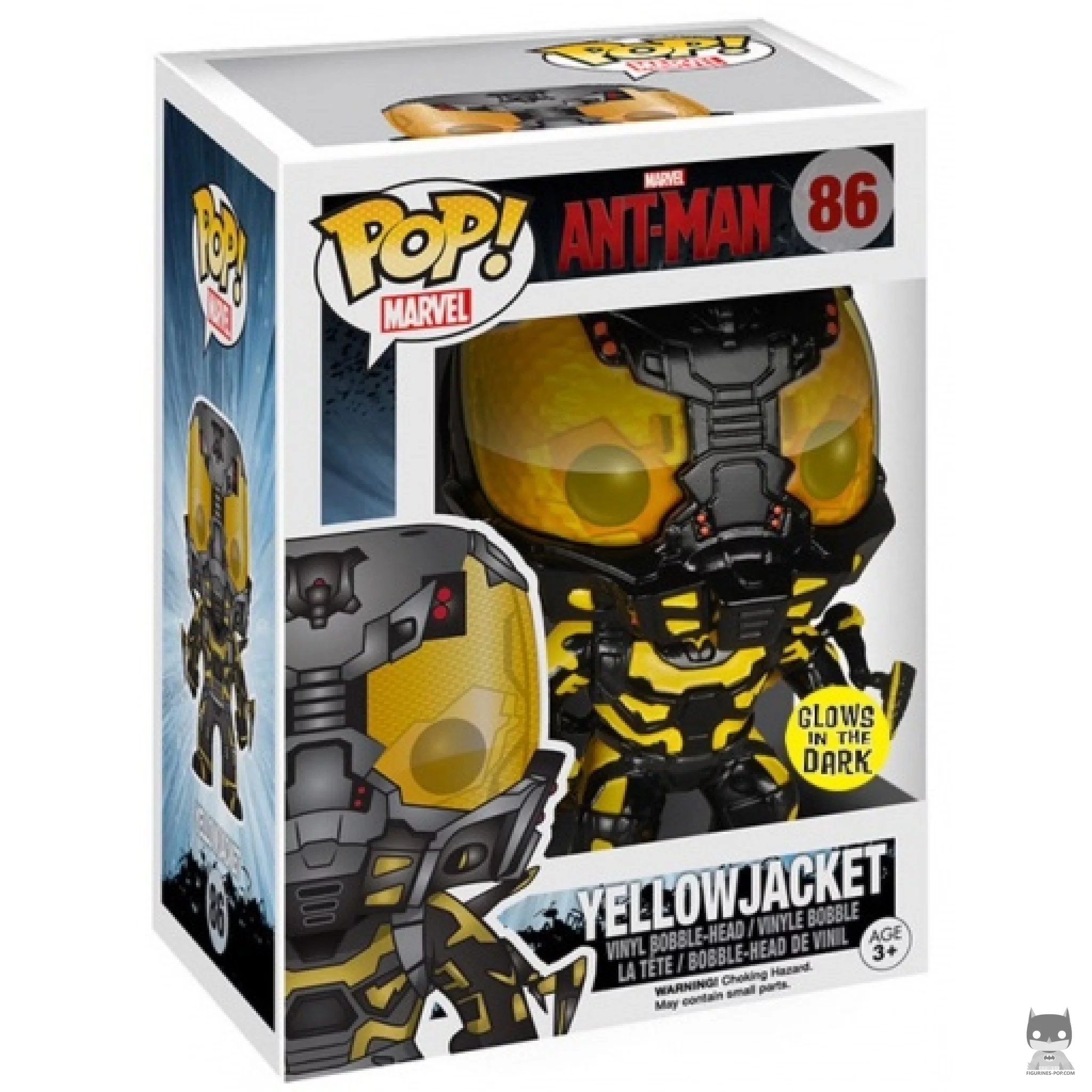 Figura Funko Pop! Yellowjacket (Brilla en la oscuridad) en su caja