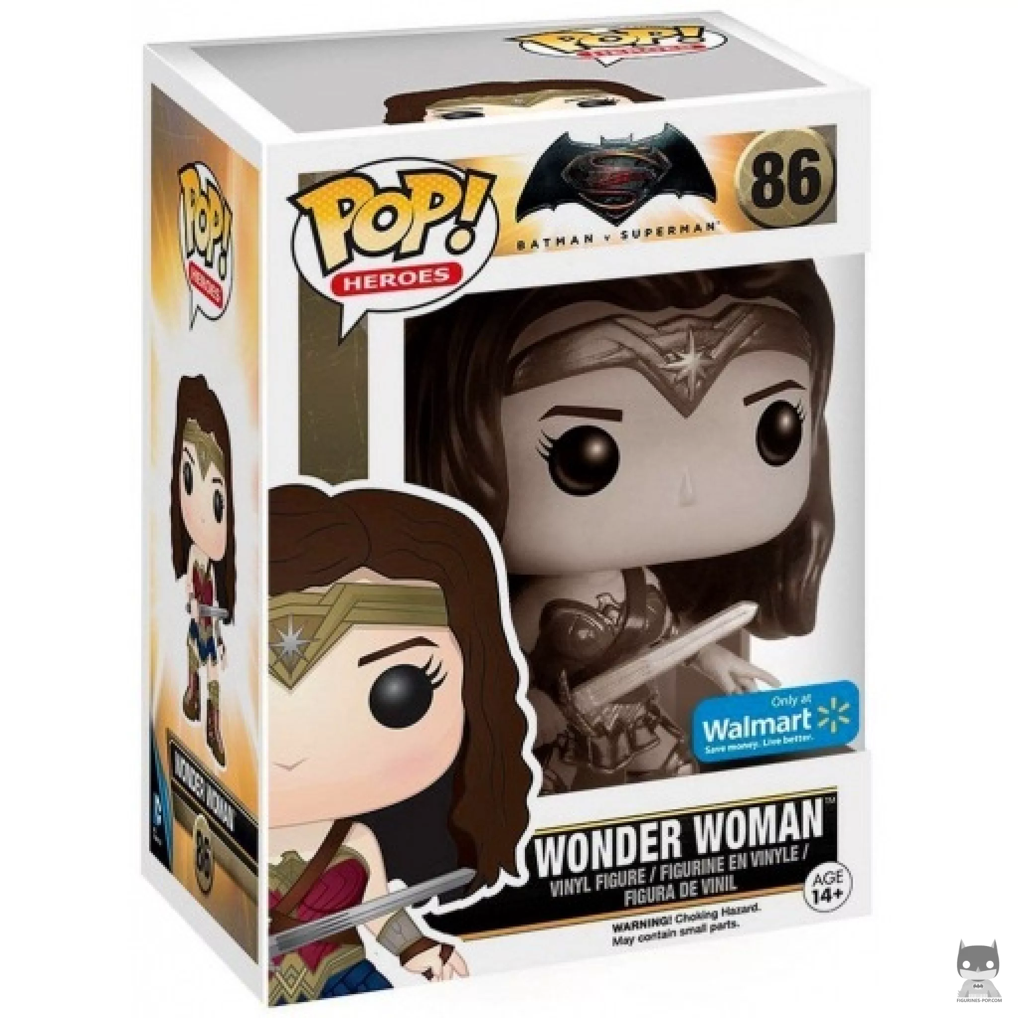 Figura Funko Pop! Wonder Woman (Sepia) en su caja