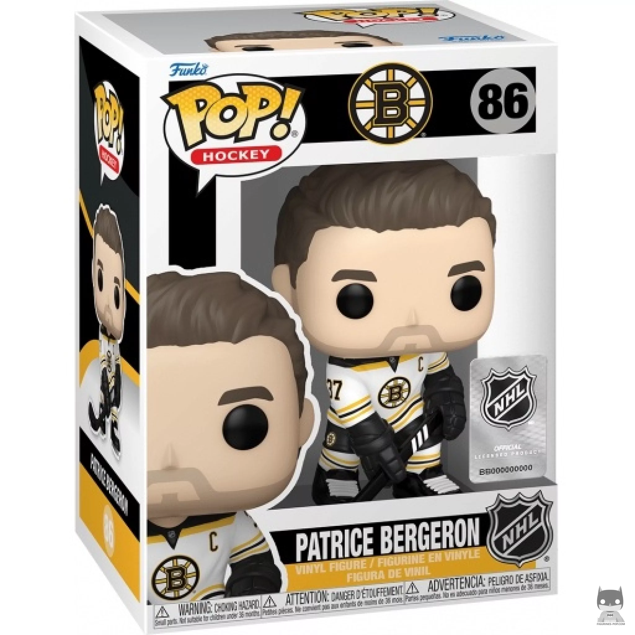 Figura Funko Pop! Patrice Bergeron en su caja
