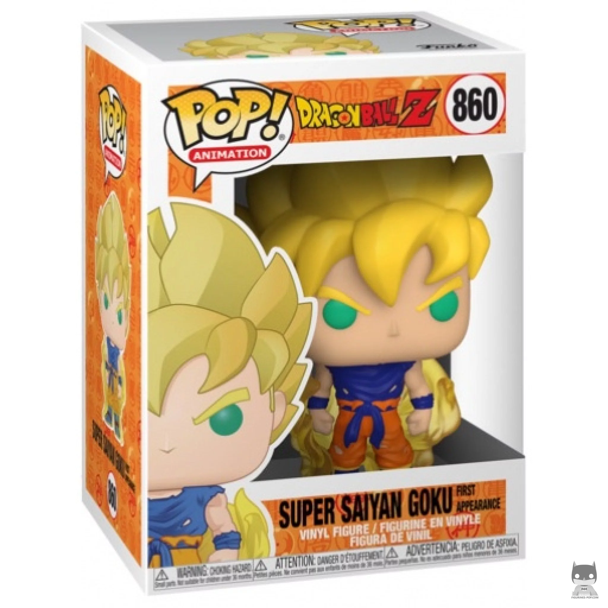 Figura Funko Pop! Goku Super Saiyan primera aparición en su caja