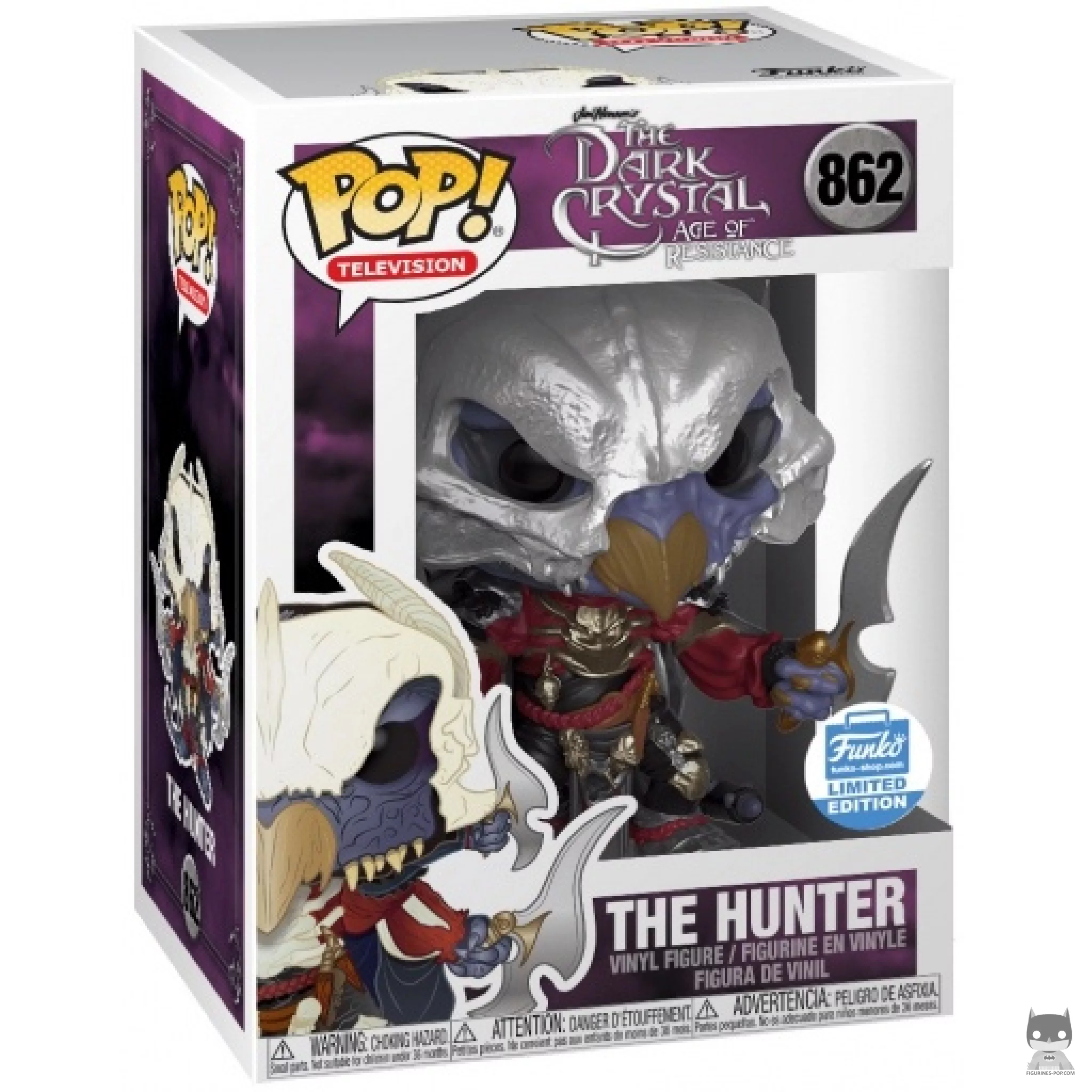 Figura Funko Pop! Skeksis cazador (Máscara plateada) en su caja